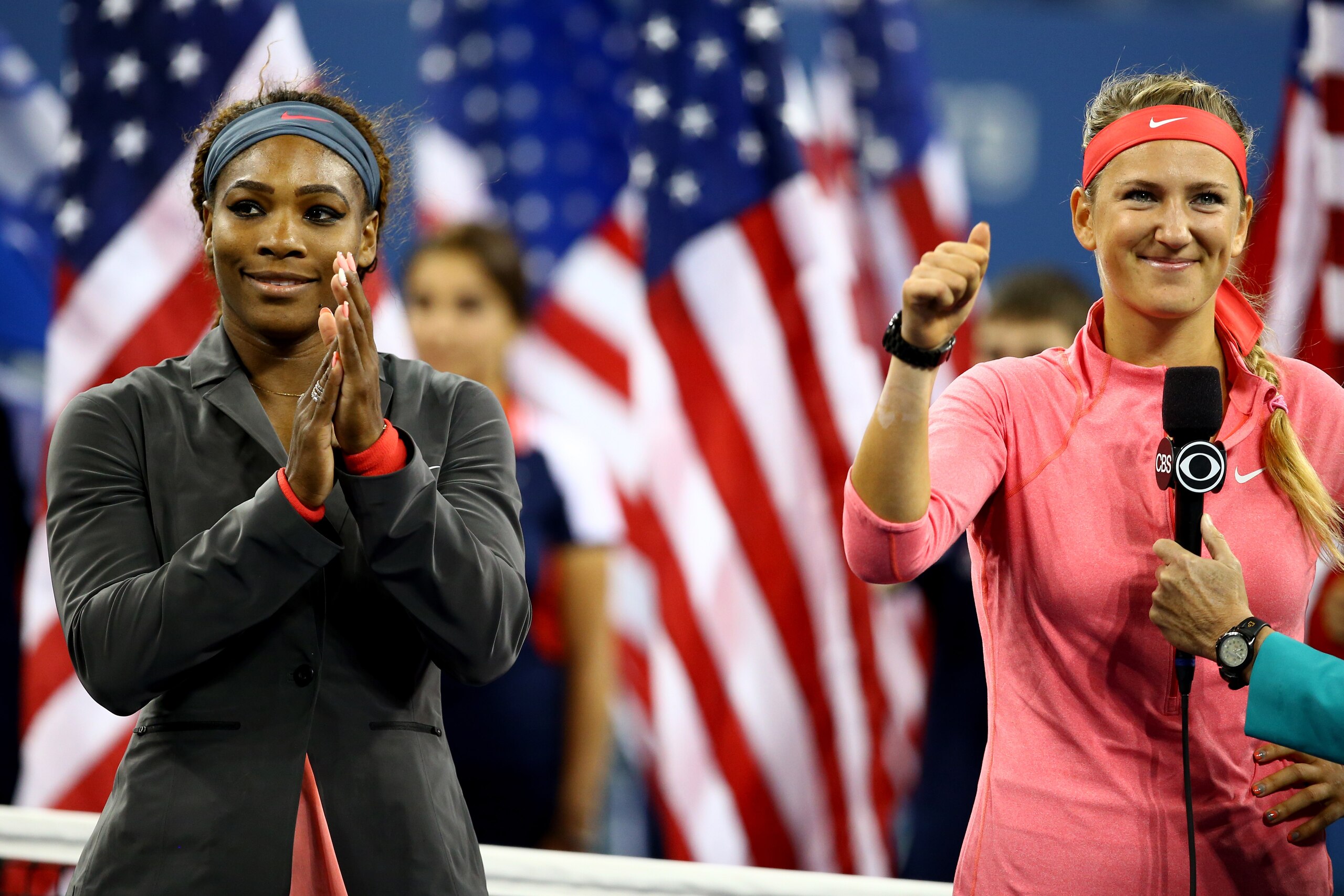 Serena Williams and Victoria Azarenka at 2013 U.S. Open