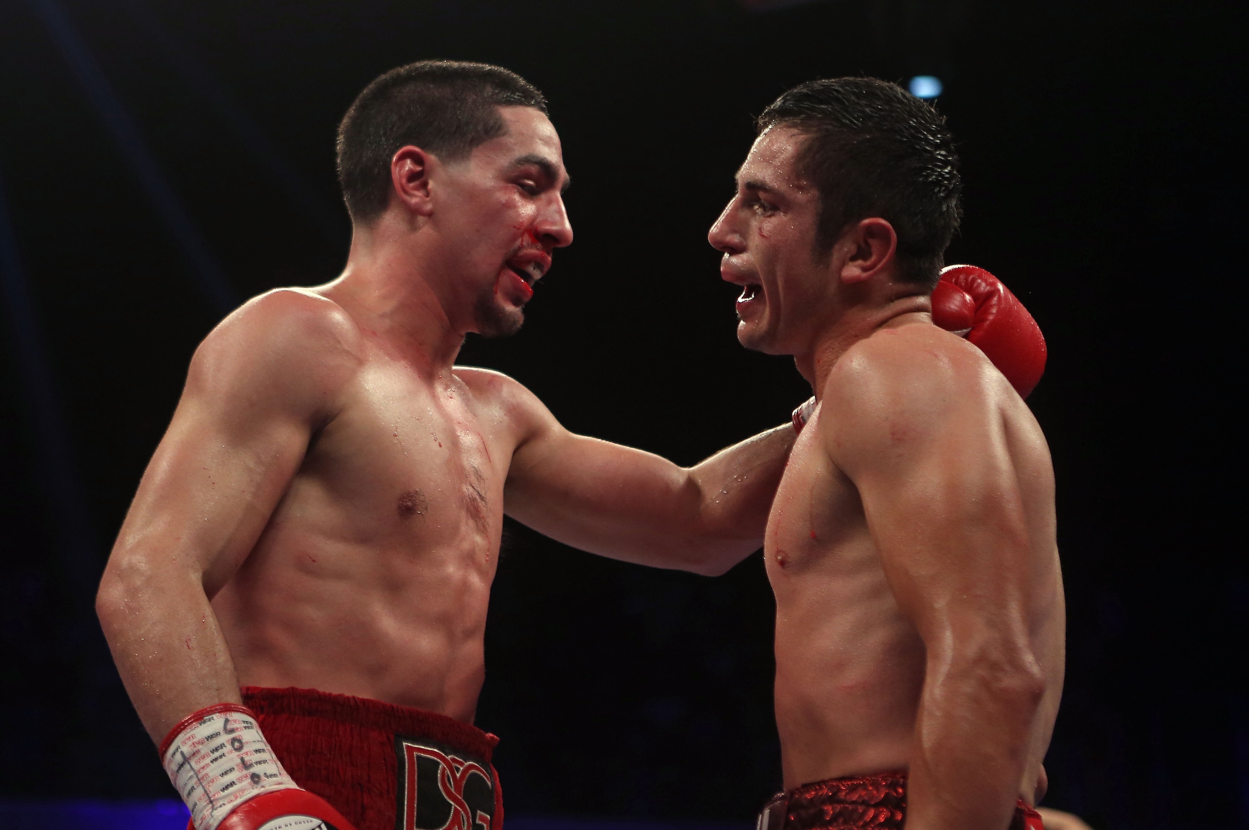 Garcia (left) got the win but probably didn't deserve it. Garcia (left) got the win but probably didn't deserve it.