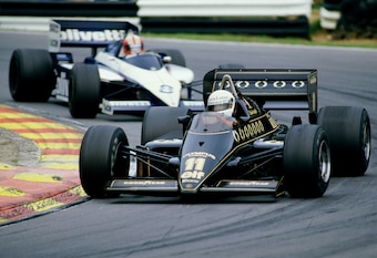 De Angelis finished fifth at the 1985 European GP. His teammate, Senna, was second.