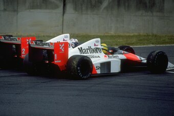 Senna and Prost collide at the 1989 Japanese Grand Prix.