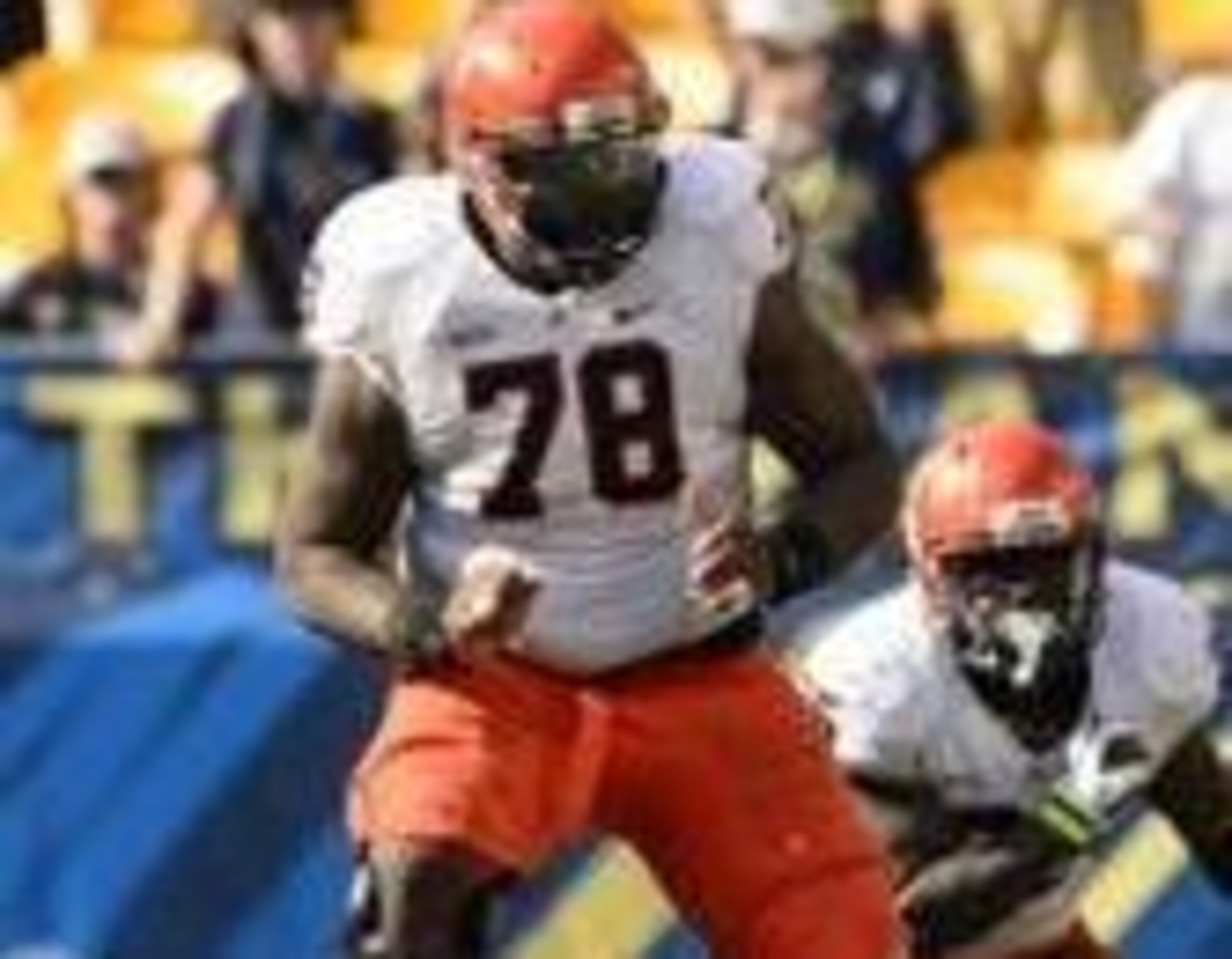 Morgan Moses could be a good option at right tackle for Baltimore in Round 2.
