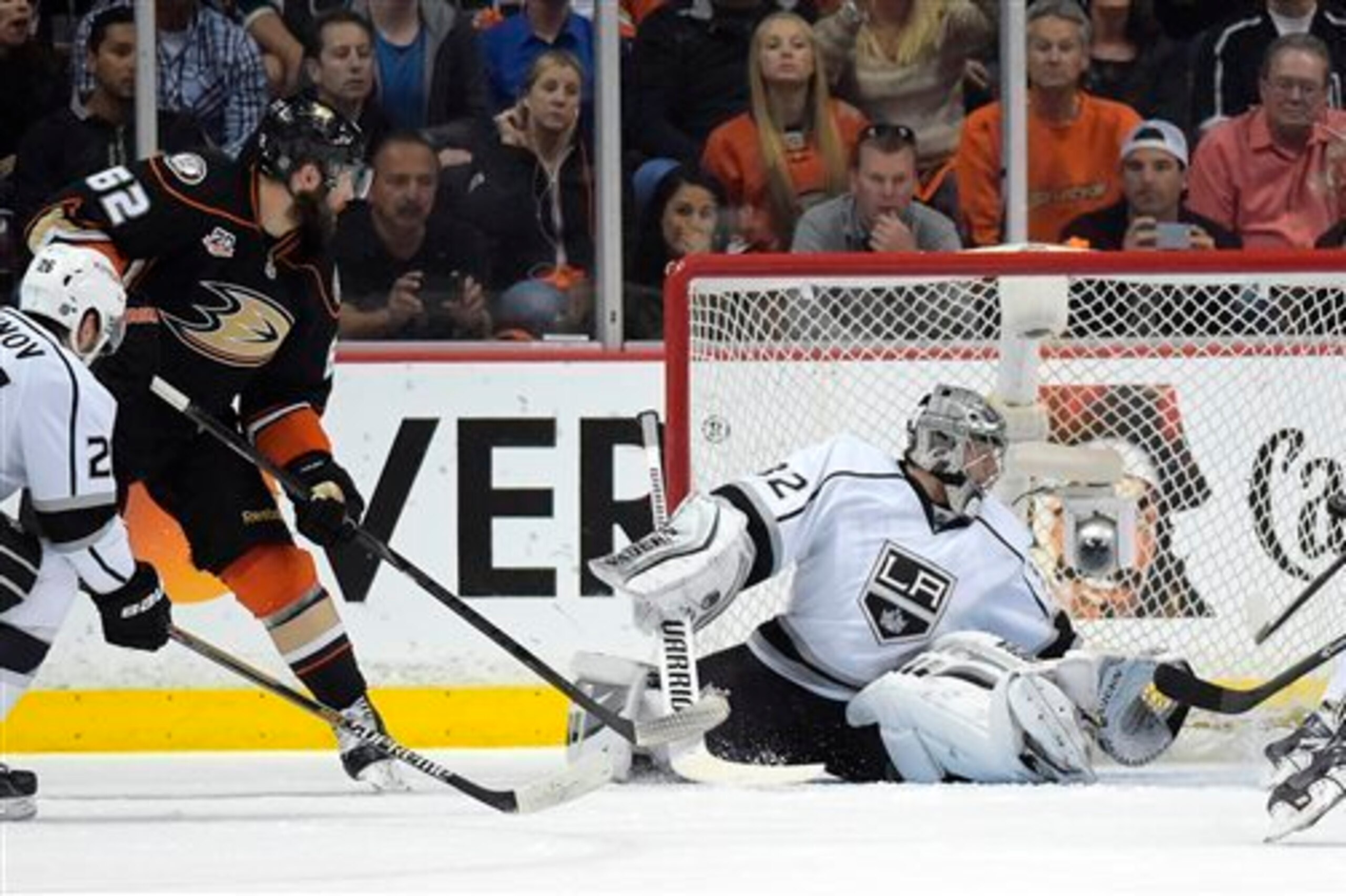 The Kings lead the Ducks 2-0 in the "Freeway Faceoff."