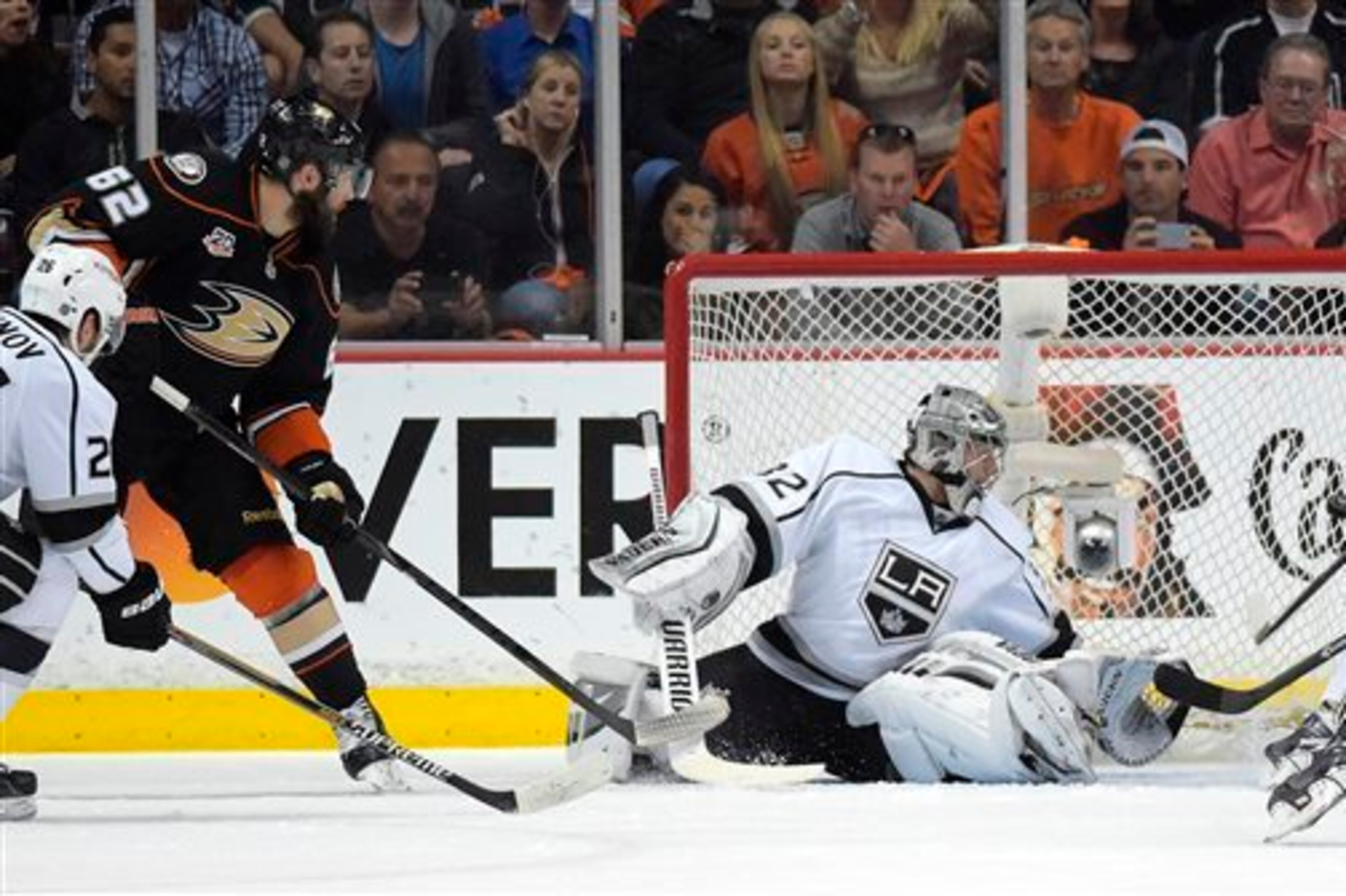 The Kings lead the Ducks 2-0 in the "Freeway Faceoff."
