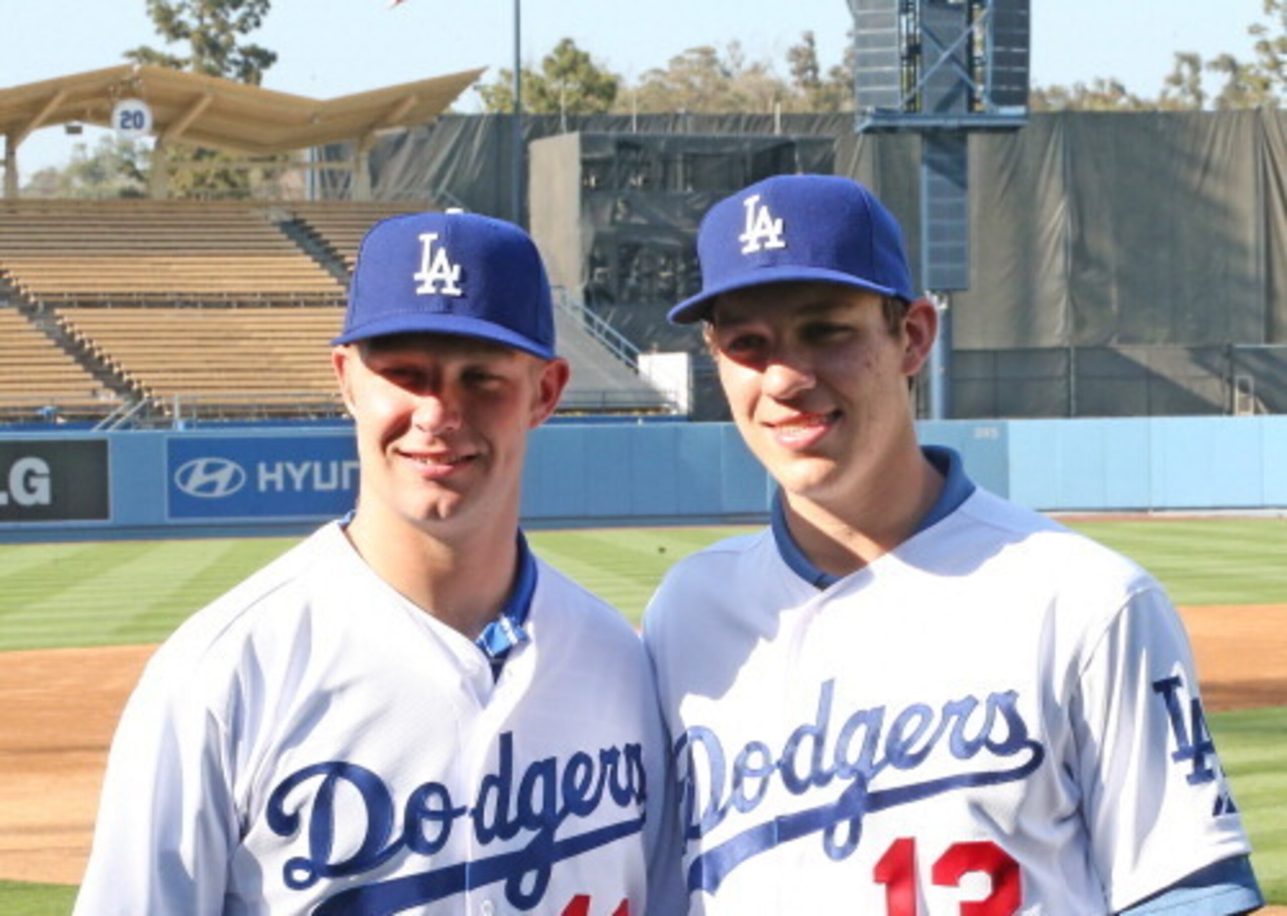 Anderson (right) with fellow 2013 draftee Tom Windle