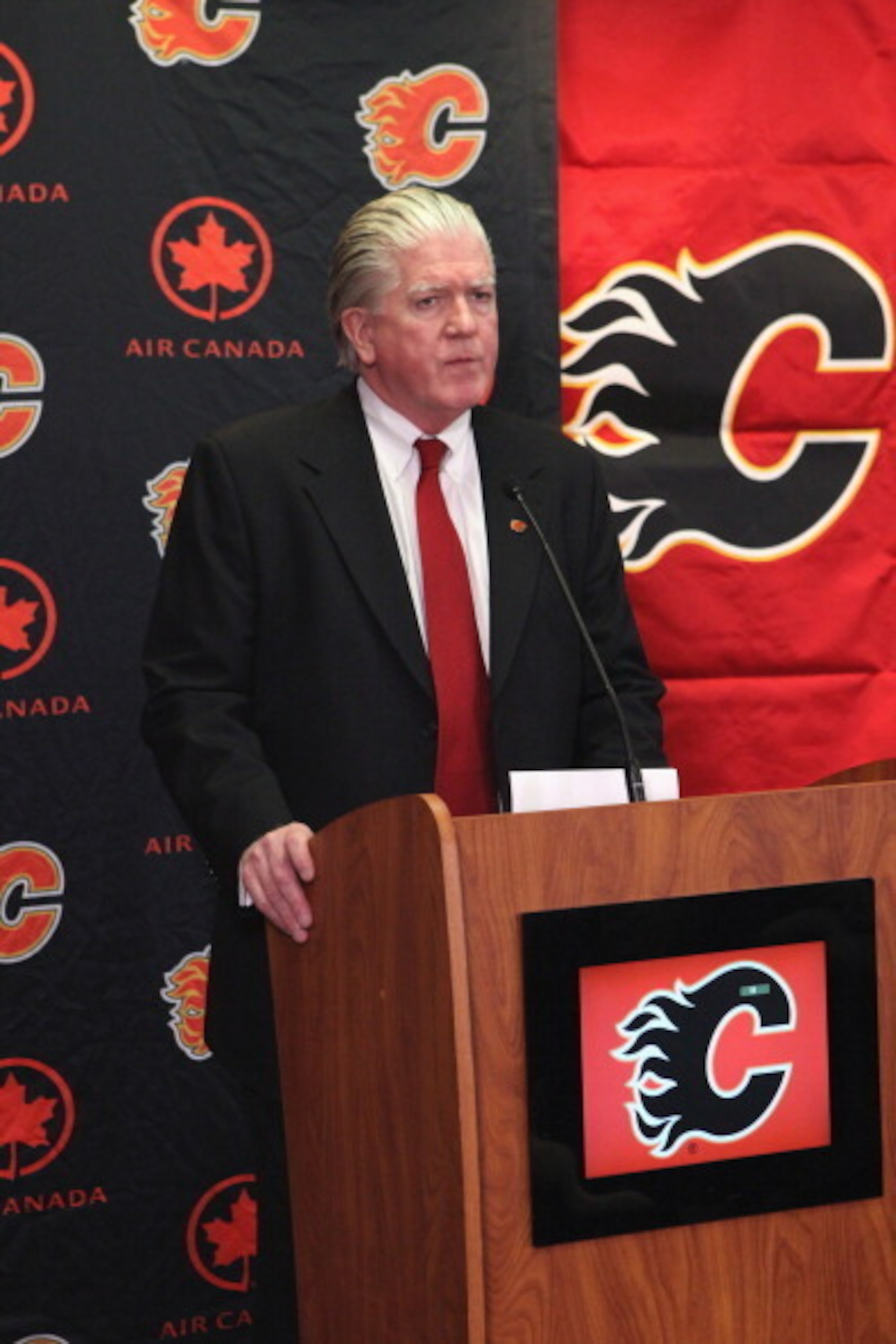 Calgary Flames president of hockey operations Brian Burke.