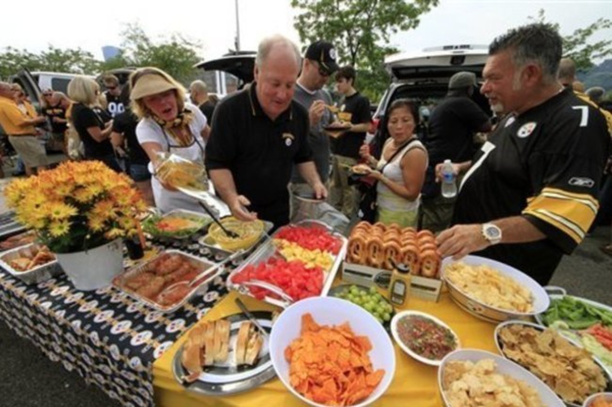 An ample spread prior to a Steelers and Titans game in Sept. 2013.
