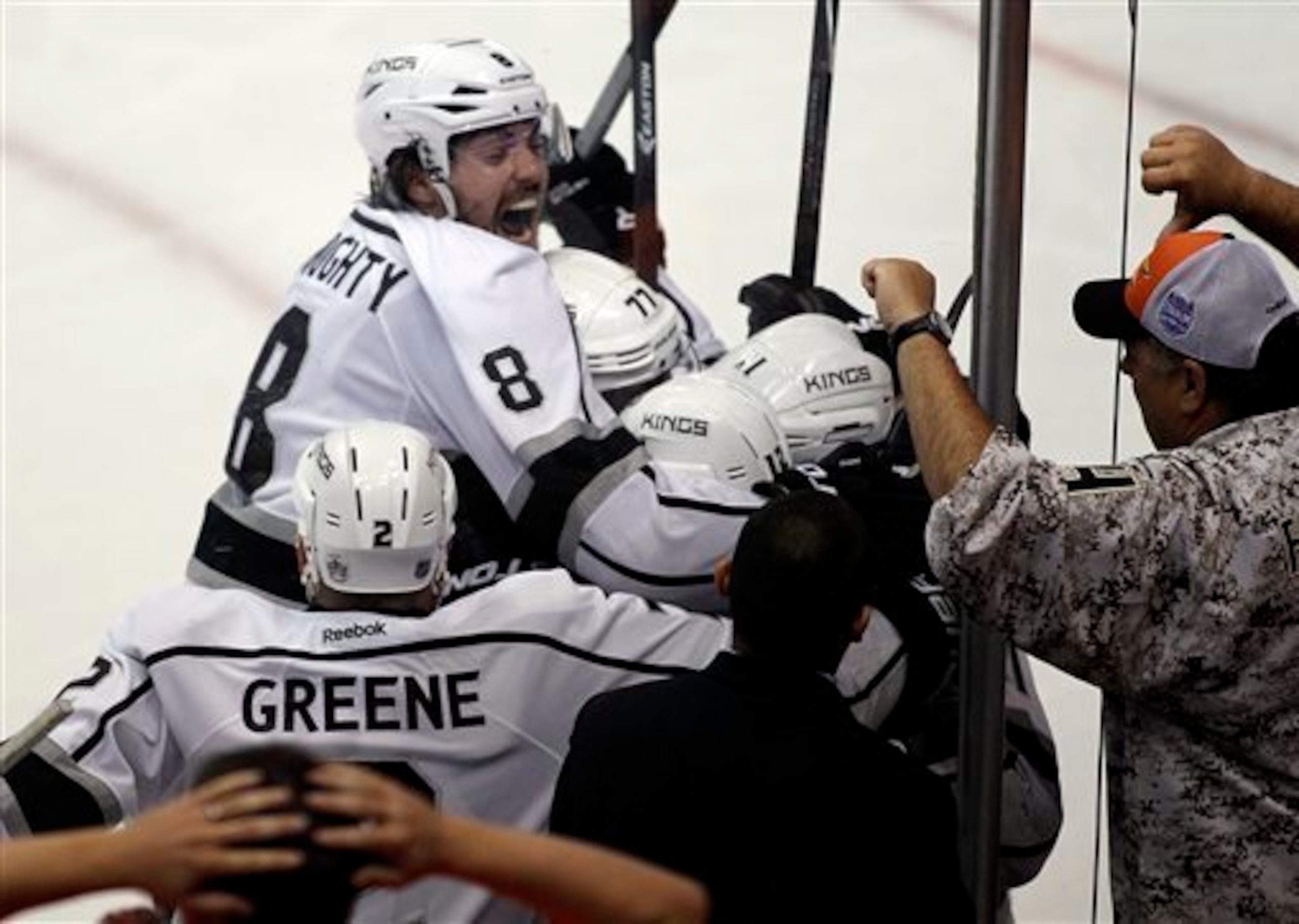 Drew Doughty and Matt Greene have helped shut down the Ducks.