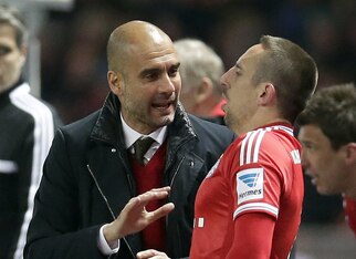 And breathe.......disappointing end to the season for Ribery