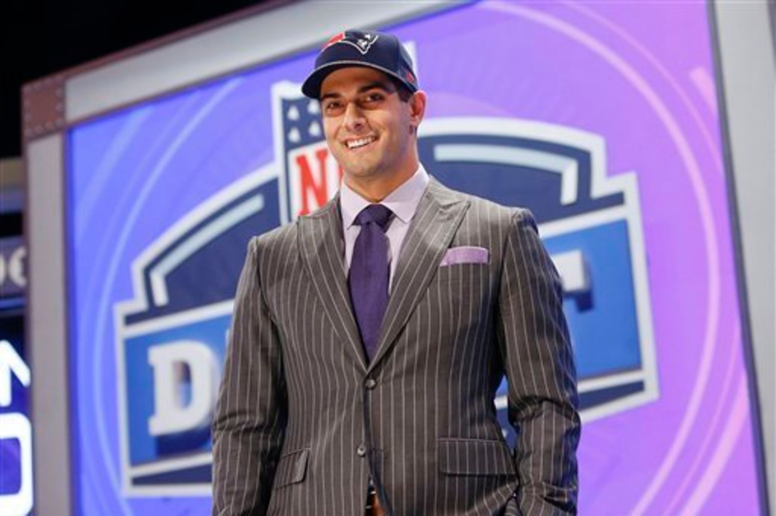 The New England Patriots are hoping QB Jimmy Garoppolo (above) will not make any major contributions to the team for a little while.