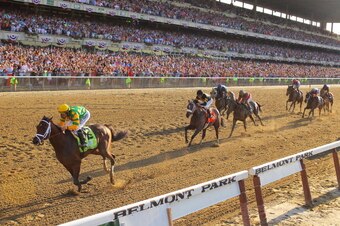 Palace Malice winning the Belmont Stakes in 2013.