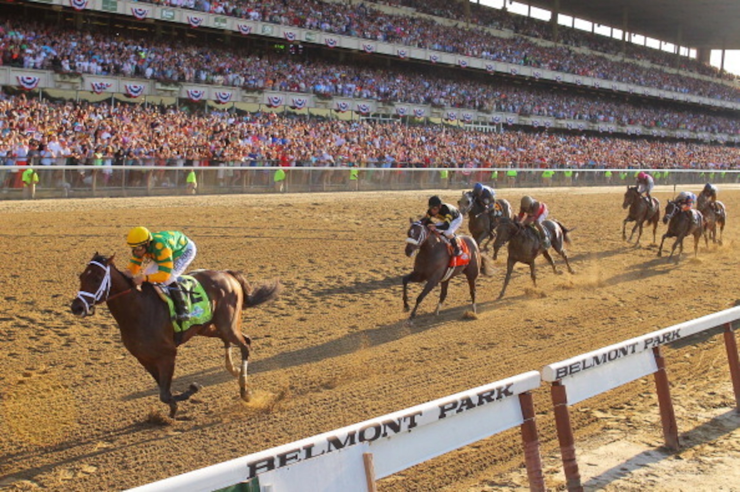 Palace Malice winning the Belmont Stakes in 2013.