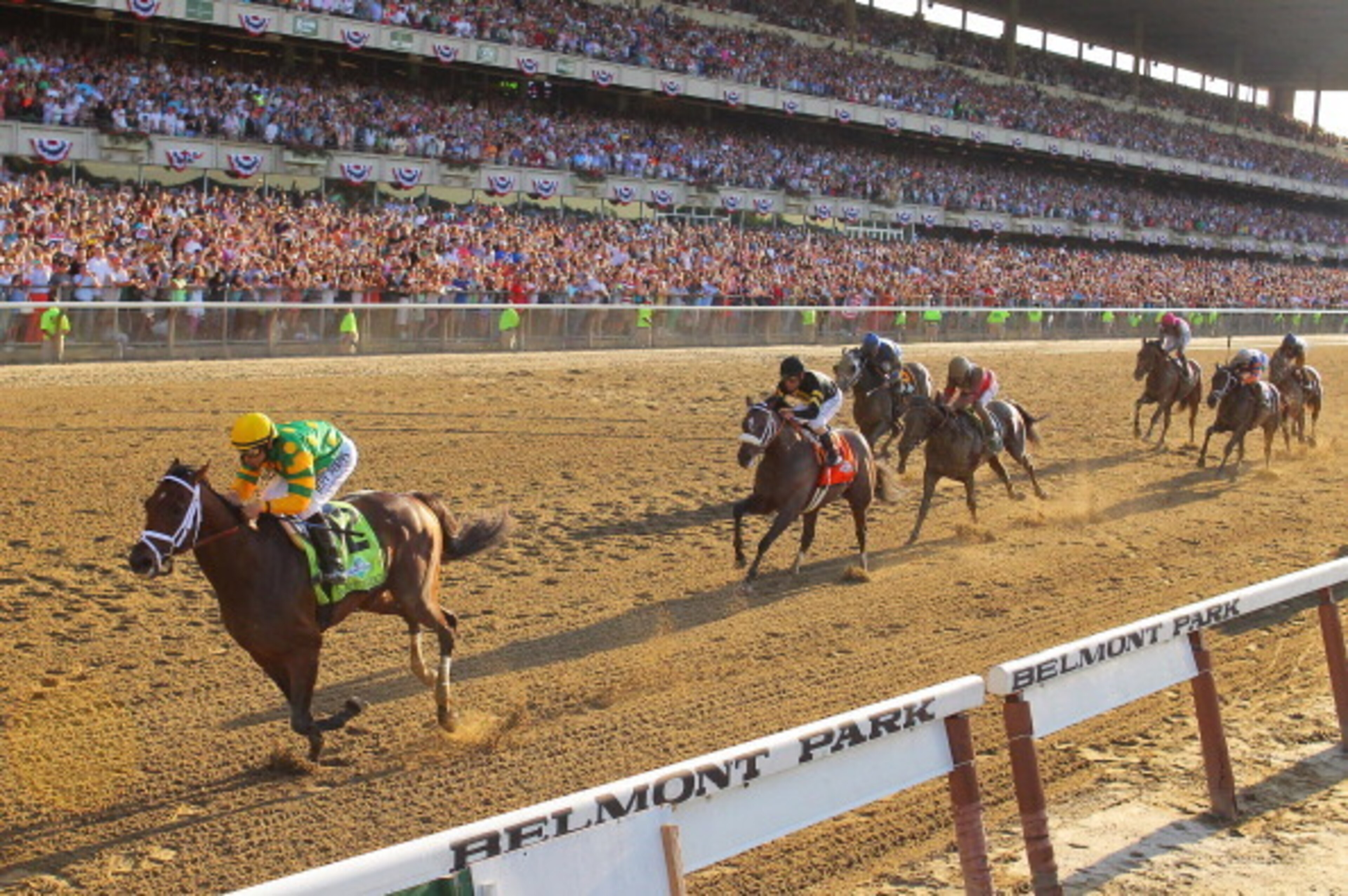 Palace Malice winning the Belmont Stakes in 2013.