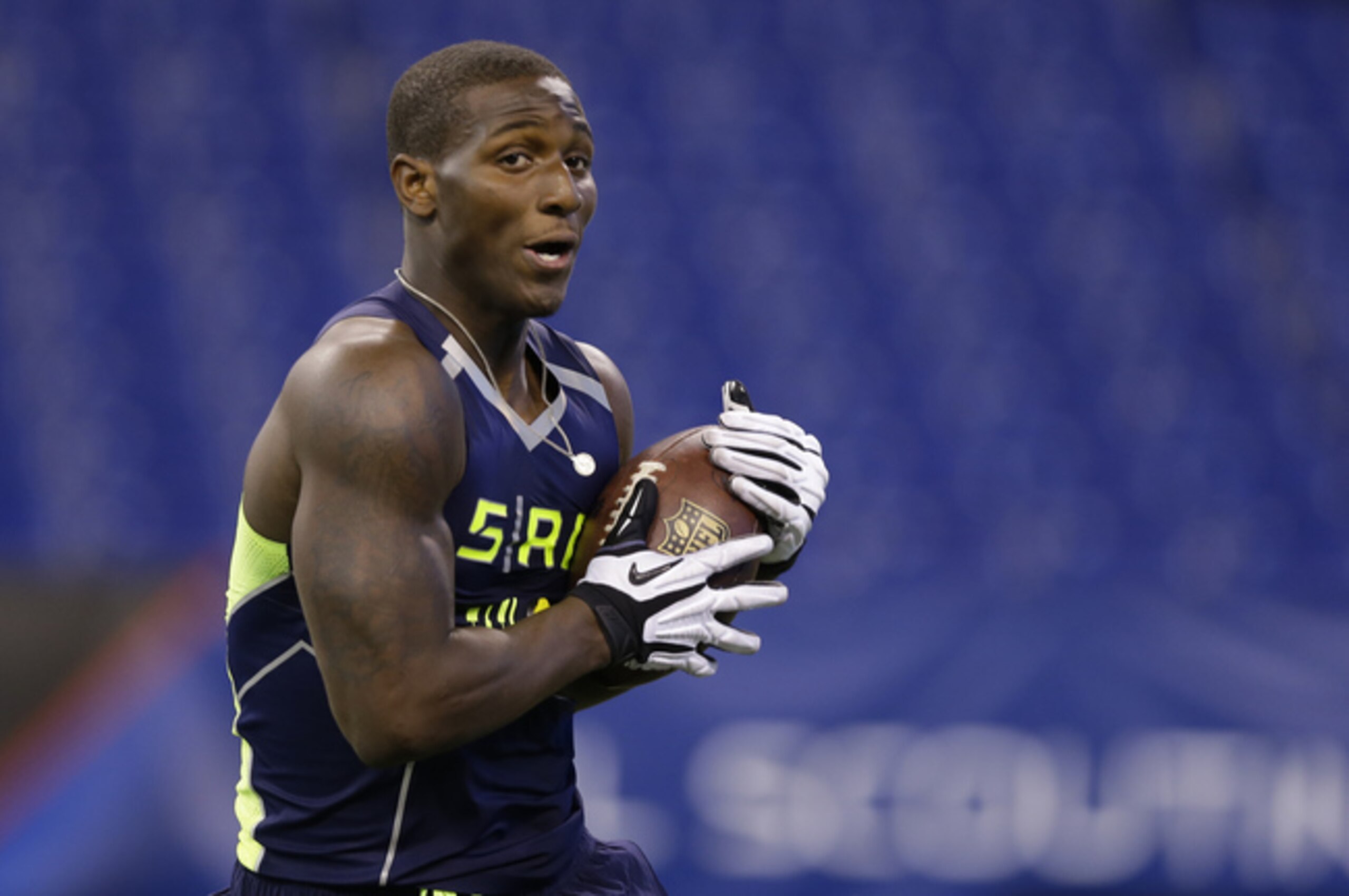 Former LSU running back Alfred Blue at the NFL combine.