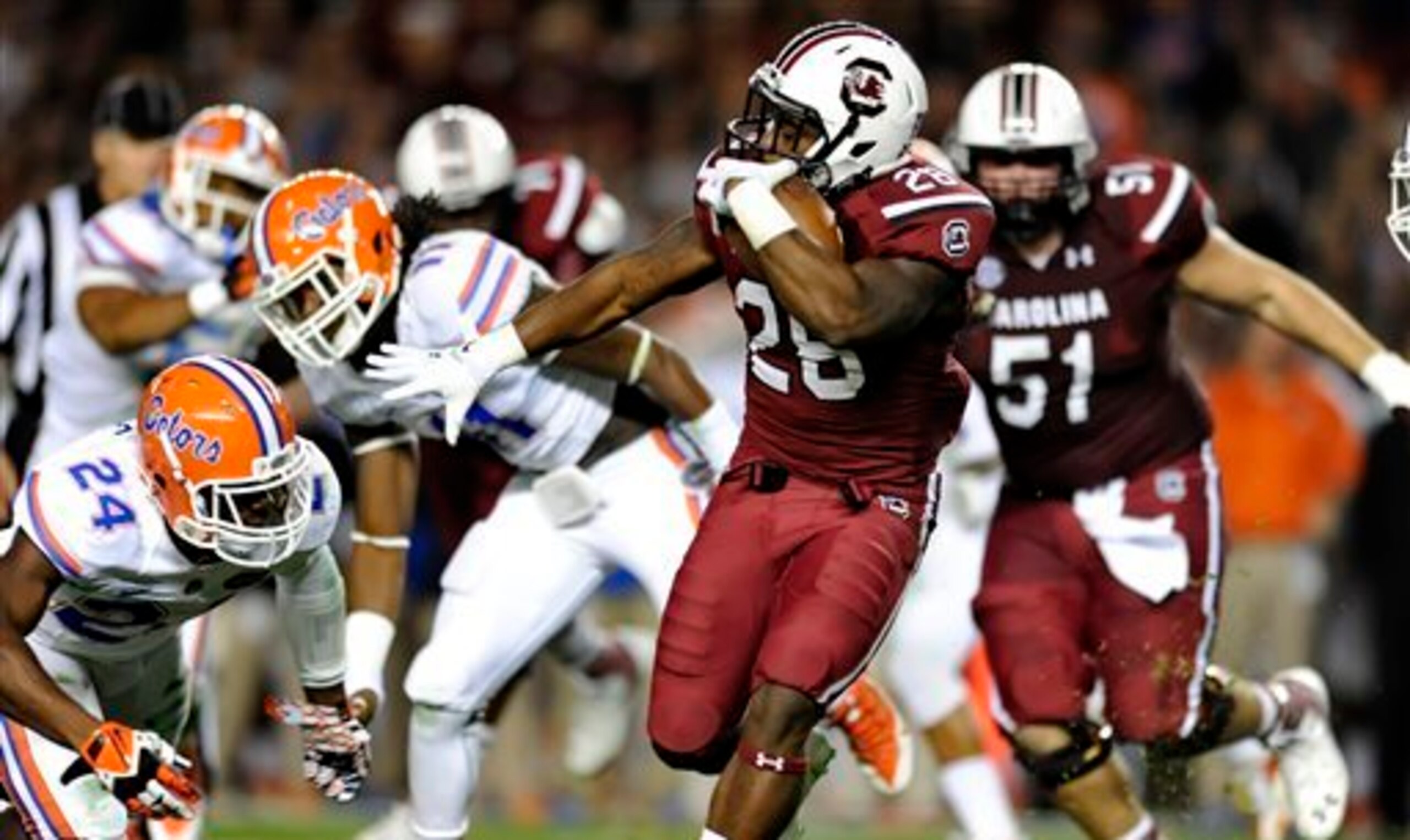 Tailback Mike Davis emerged as one of the SEC's top runners last fall.