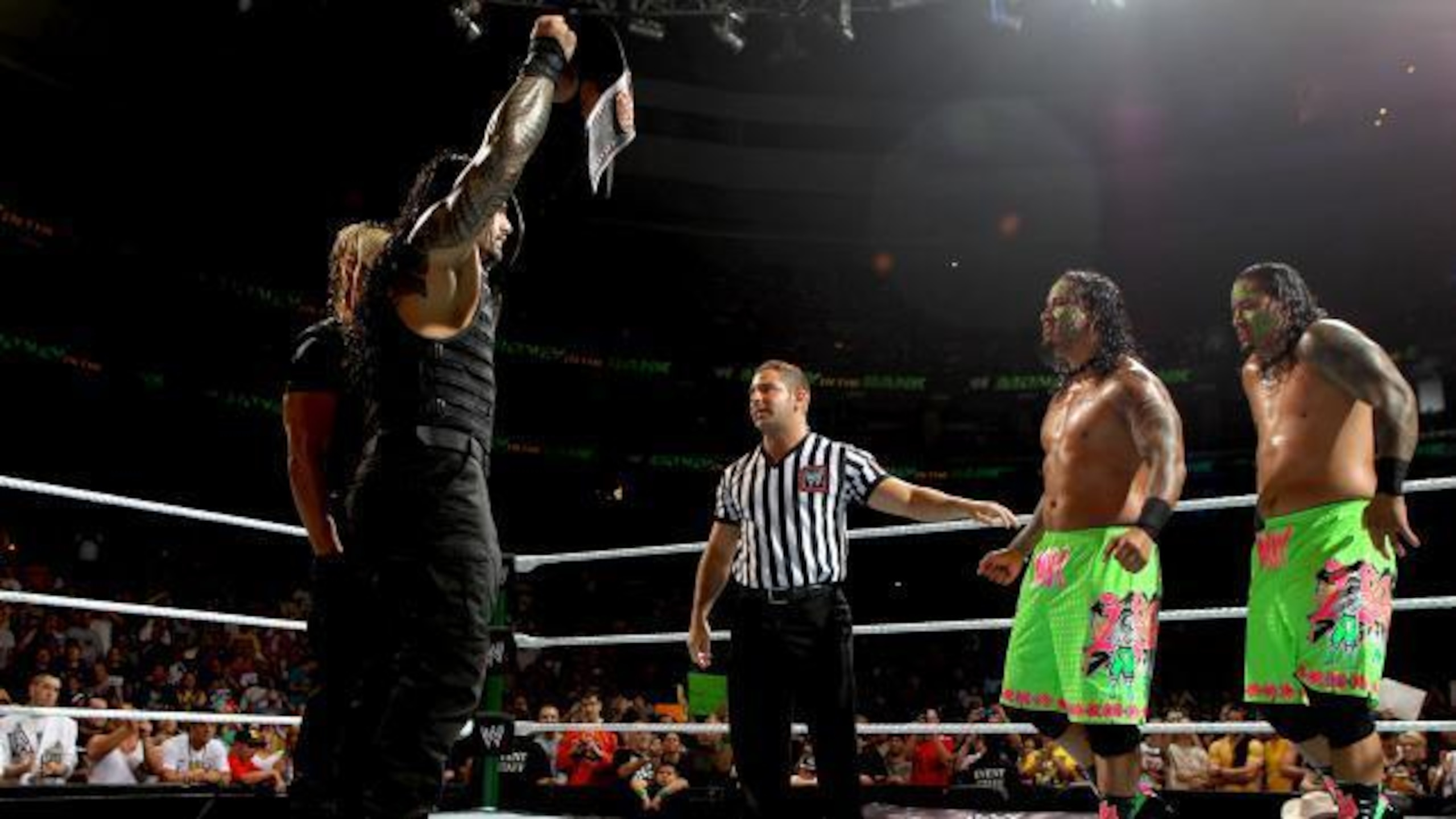 The Shield and The Usos come face-to-face.