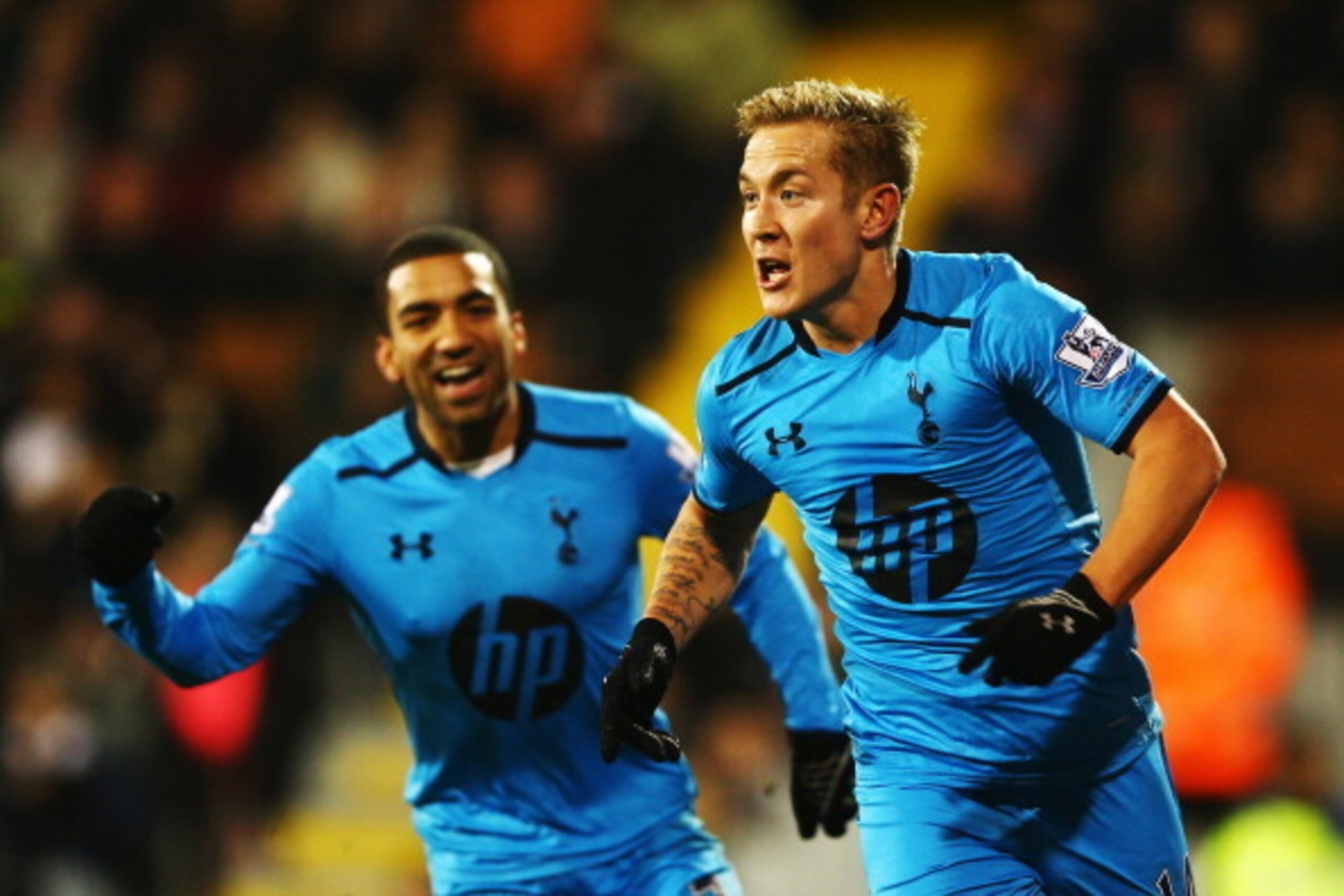 Holtby celebrates his winner against Fulham in December.