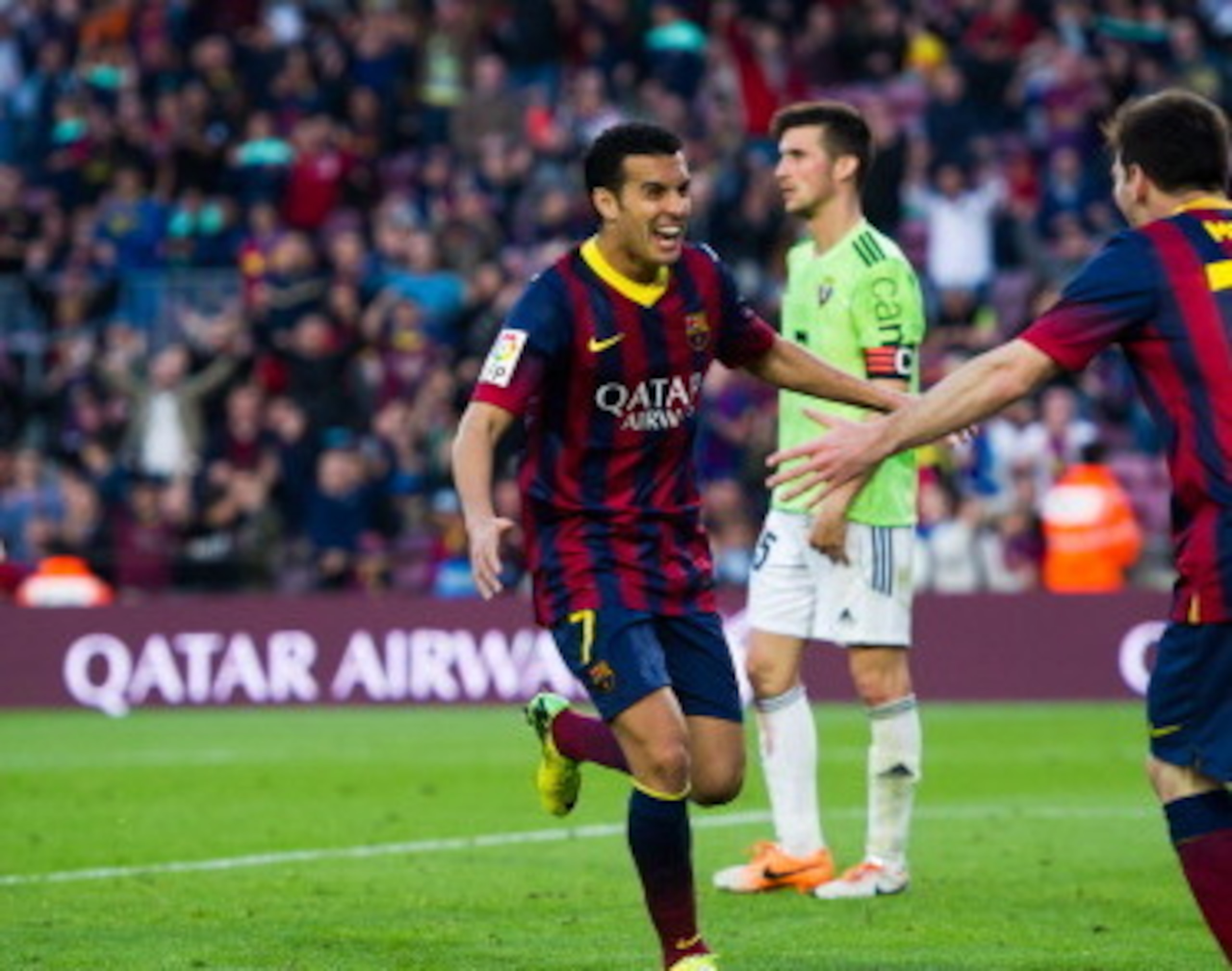 Only Alexis Sanchez and Lionel Messi have scored more than Pedro Rodriguez.