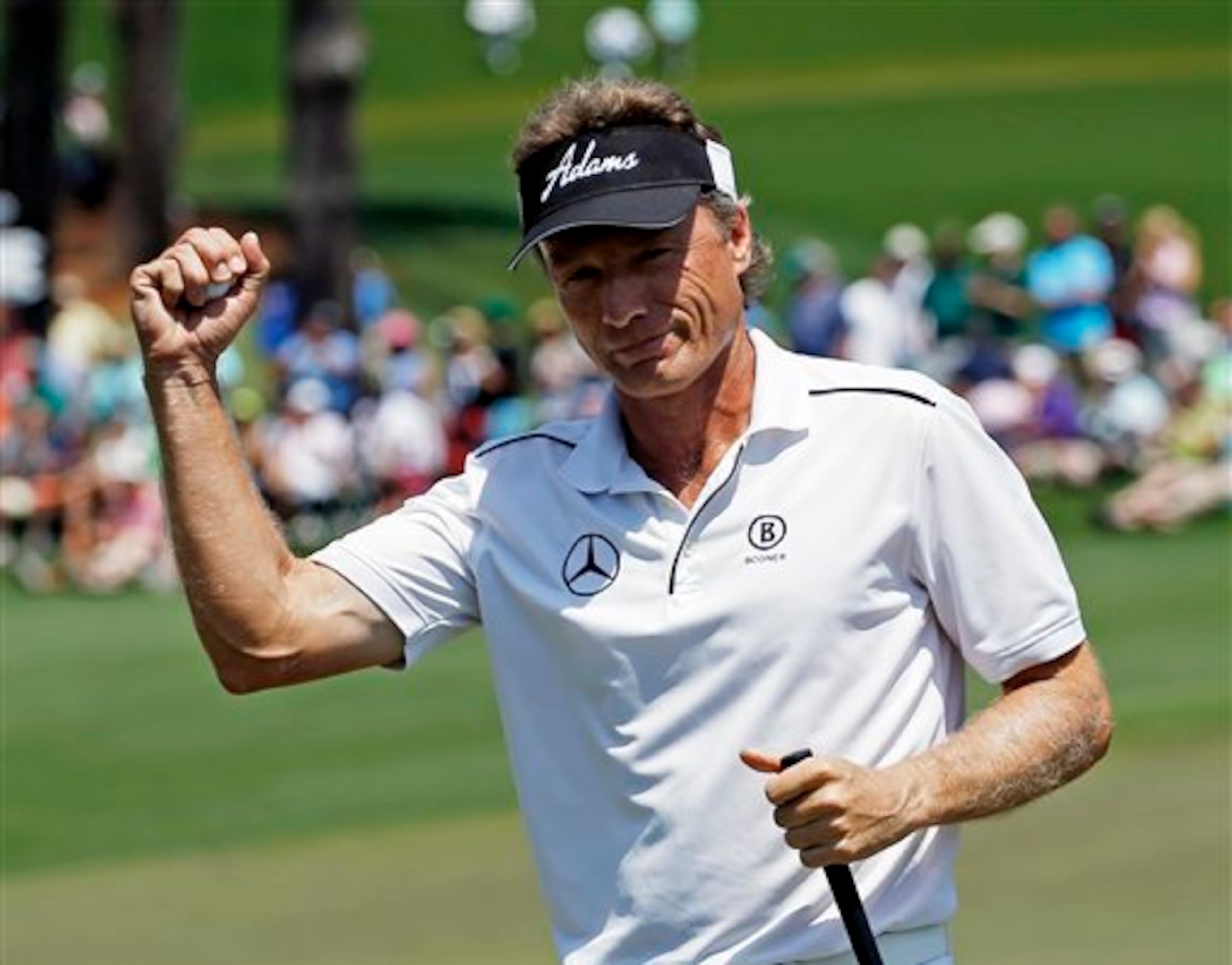 Bernhard Langer finished T-8 at the Masters. Bernhard Langer finished T-8 at the Masters.