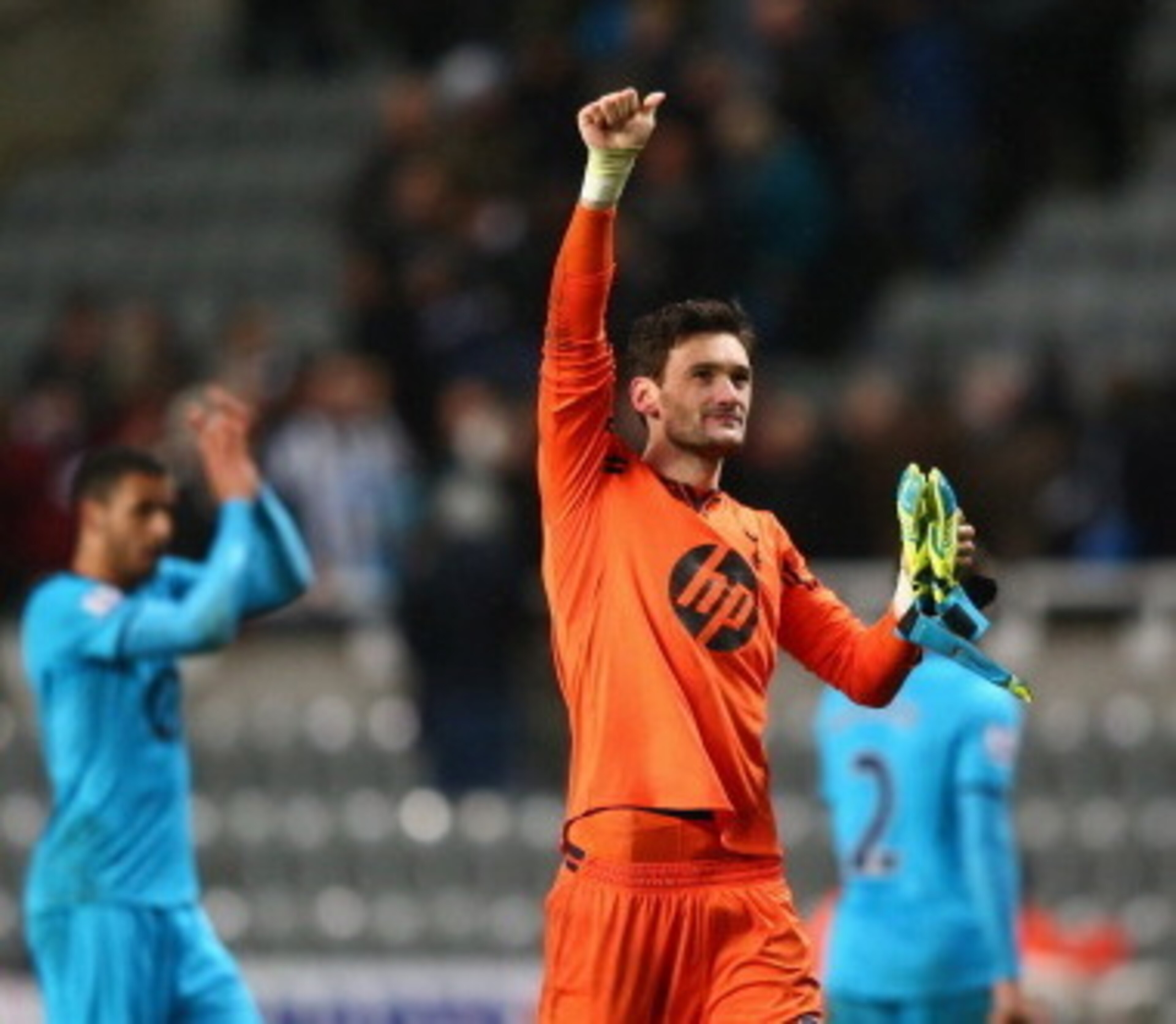 Tottenham's first-choice goalkeeper Hugo Lloris celebrating after the club's 4-0 win over Newcastle United last season.
