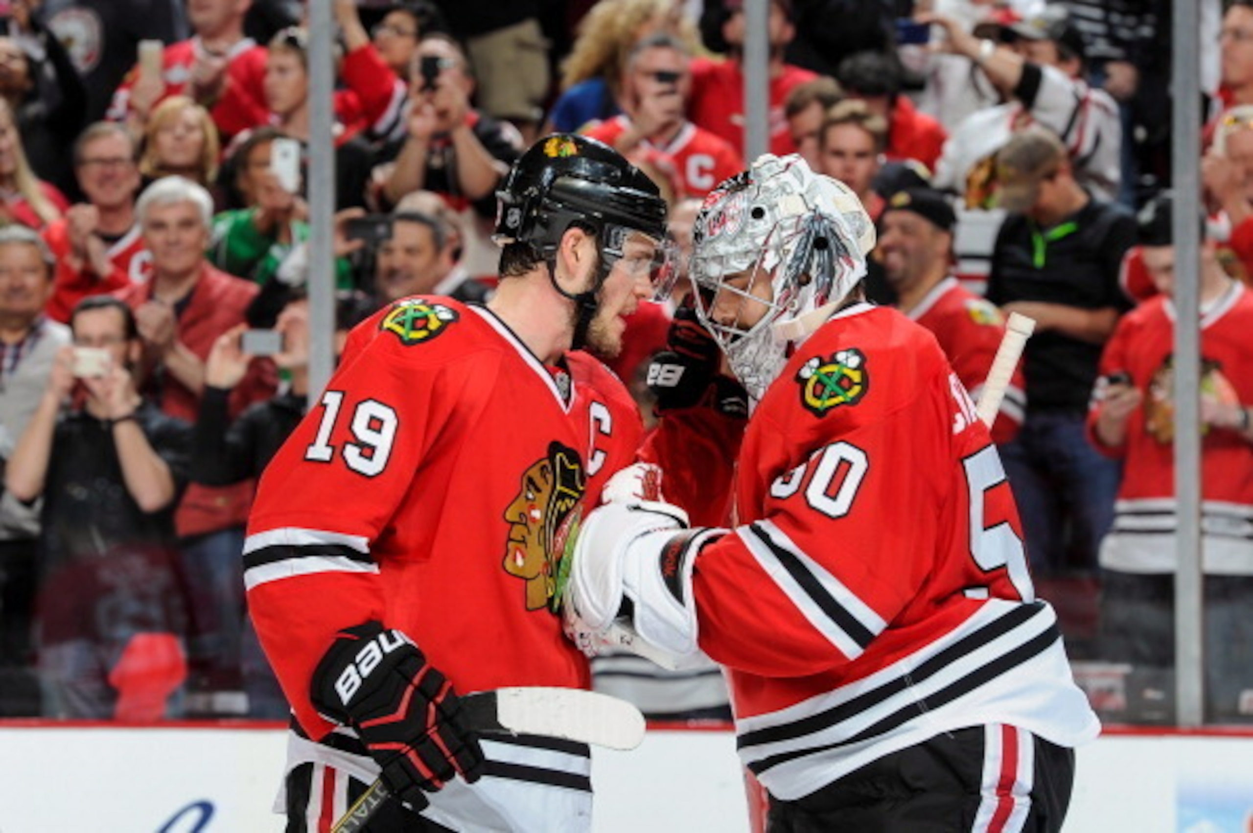 Corey Crawford was a  major reason the Blackhawks won Game 1.