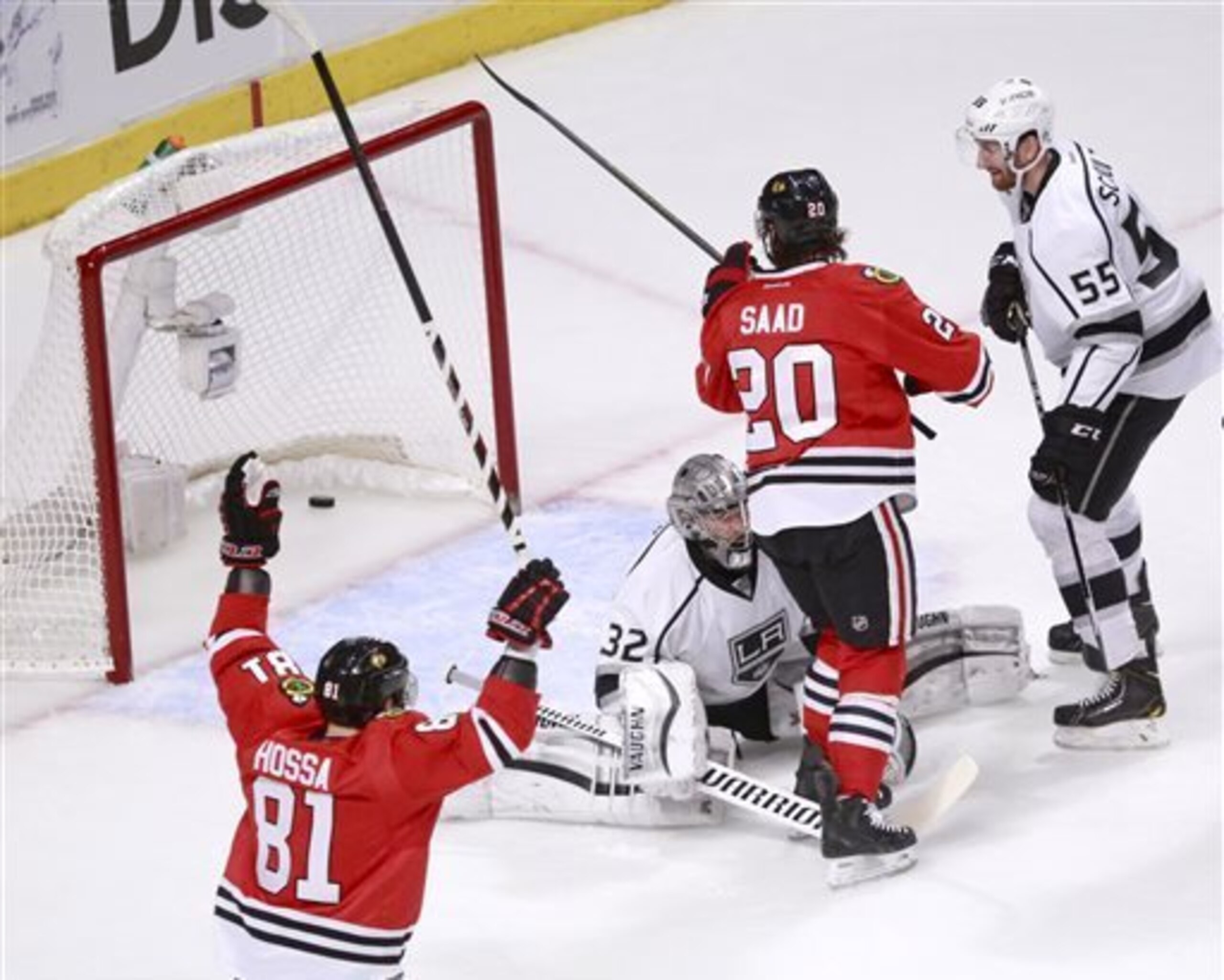 Marian Hossa created offense for the Blackhawks.