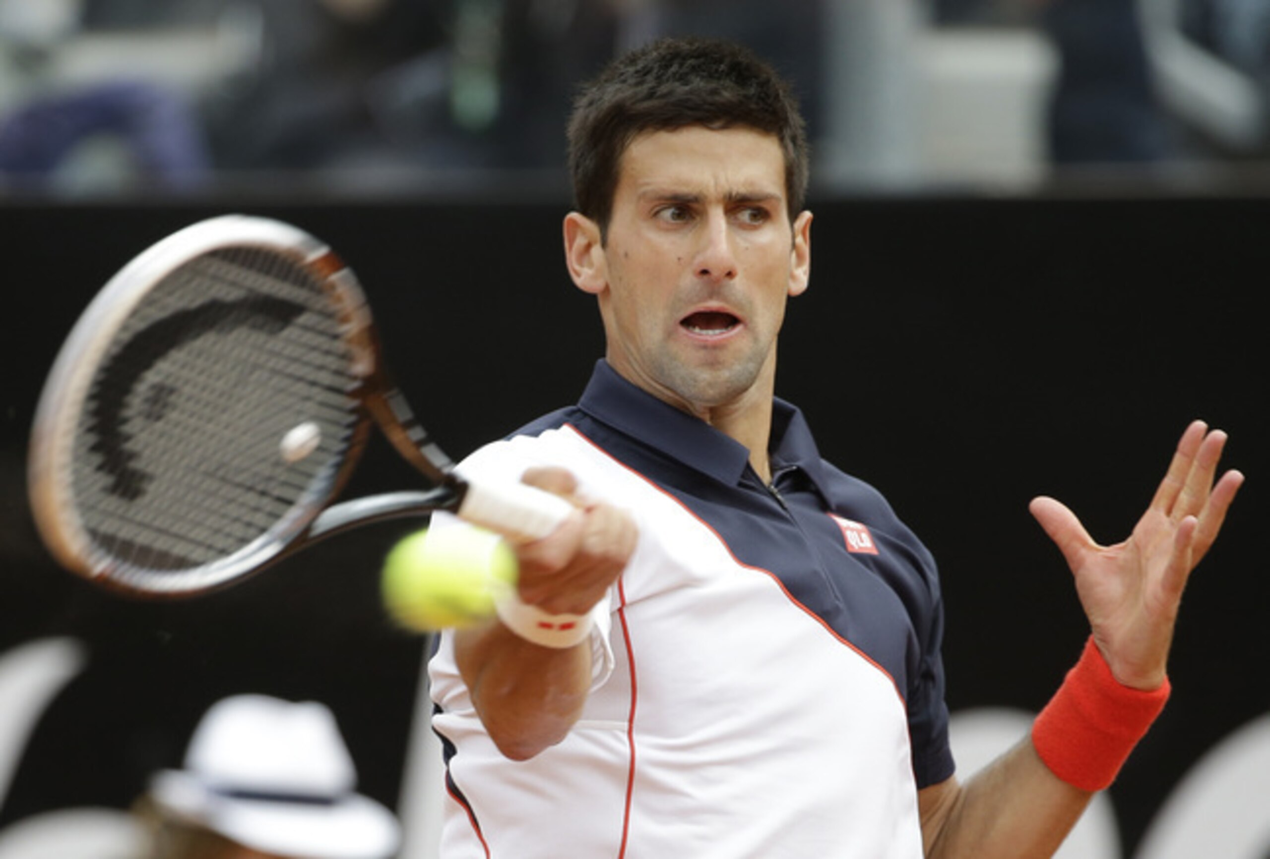 Novak Djokovic during the finals of 2014 Italian Open in Rome.