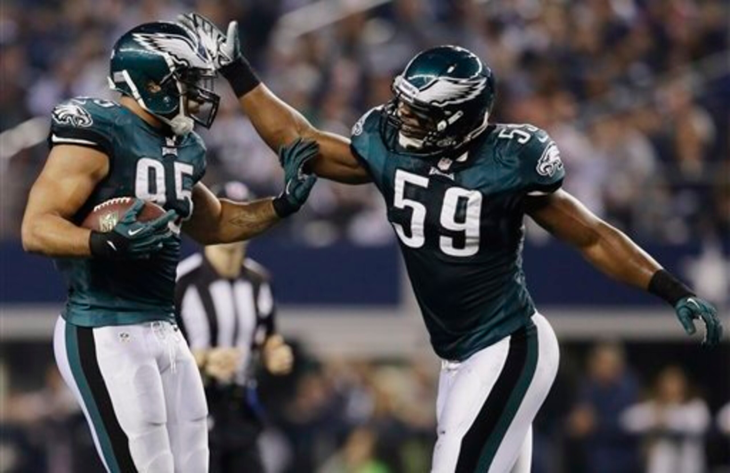 Linebackers Mychal Kendricks (left) and Demeco Ryans (right)