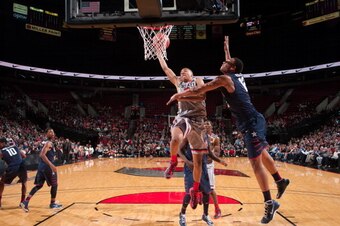 Dante Exum goes to the hole against Team USA.