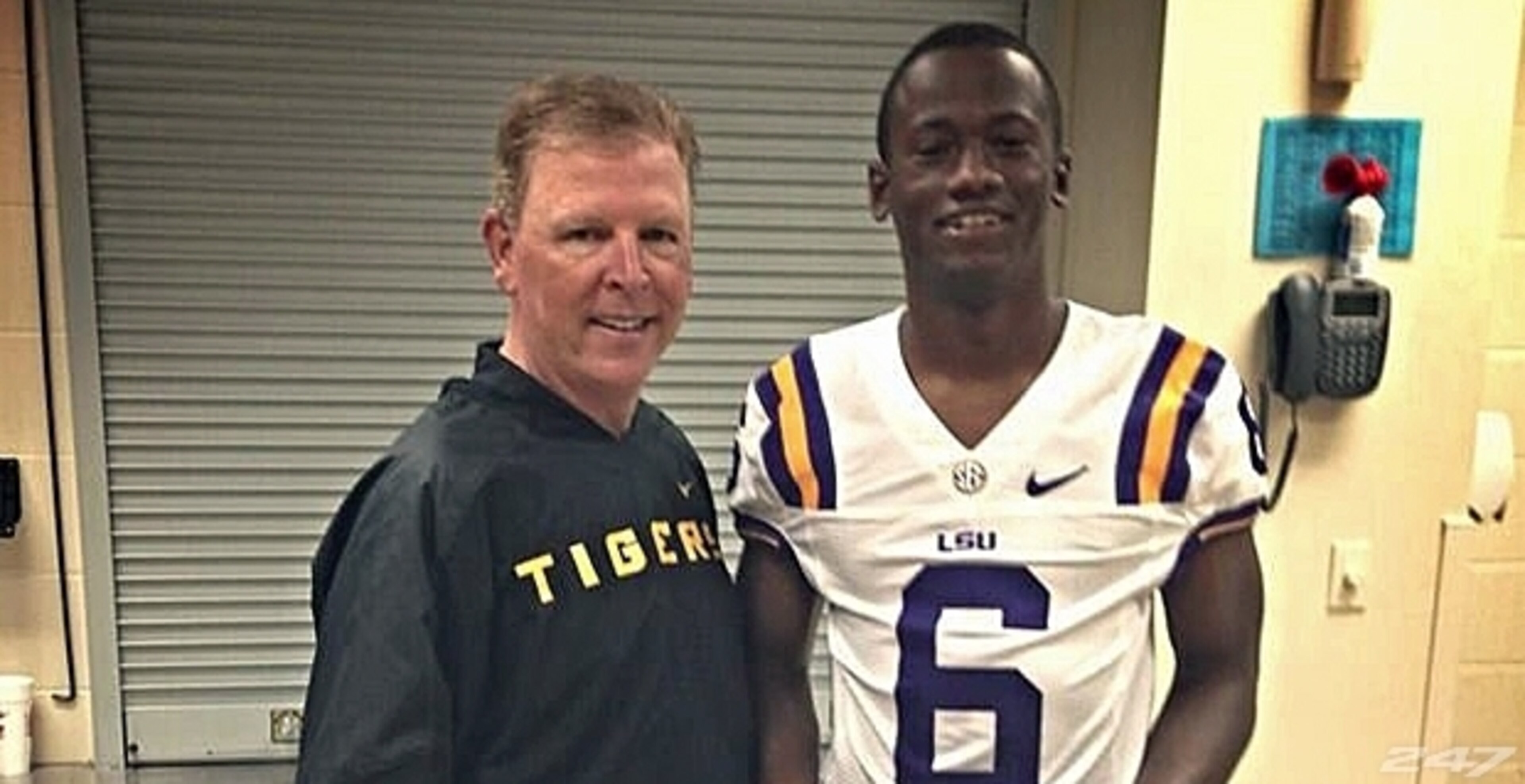 LSU offensive coordinator Cam Cameron (left) and QB recruit Torrance Gibson (right). LSU offensive coordinator Cam Cameron (left) and QB recruit Torrance Gibson (right).