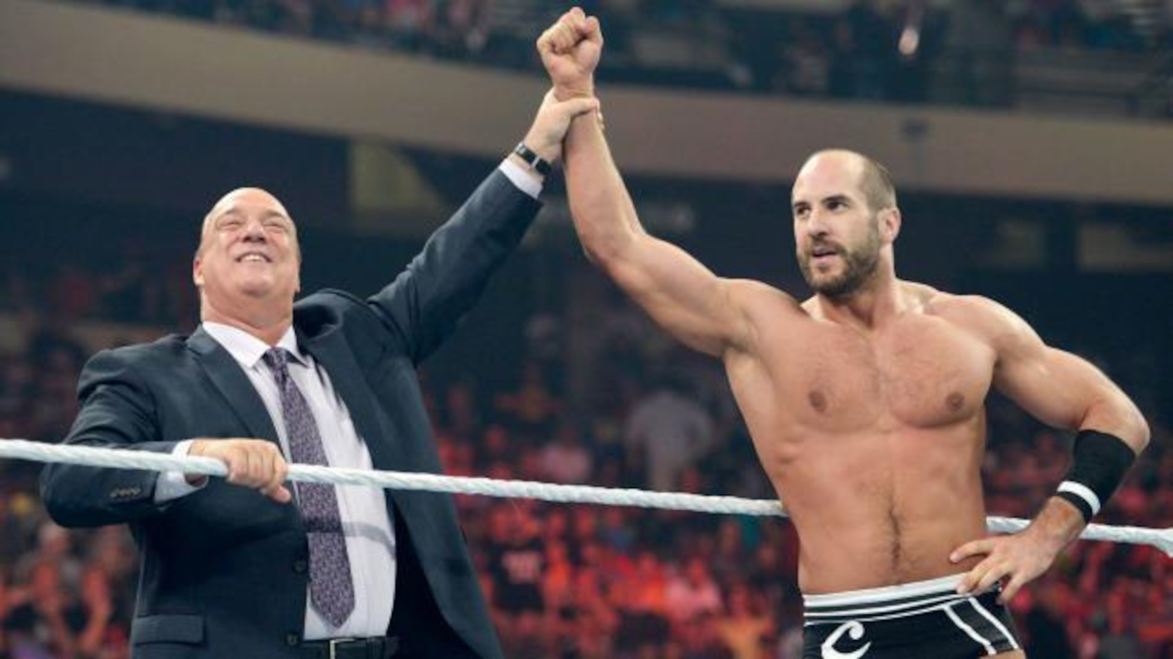 Paul Heyman and Cesaro Paul Heyman and Cesaro