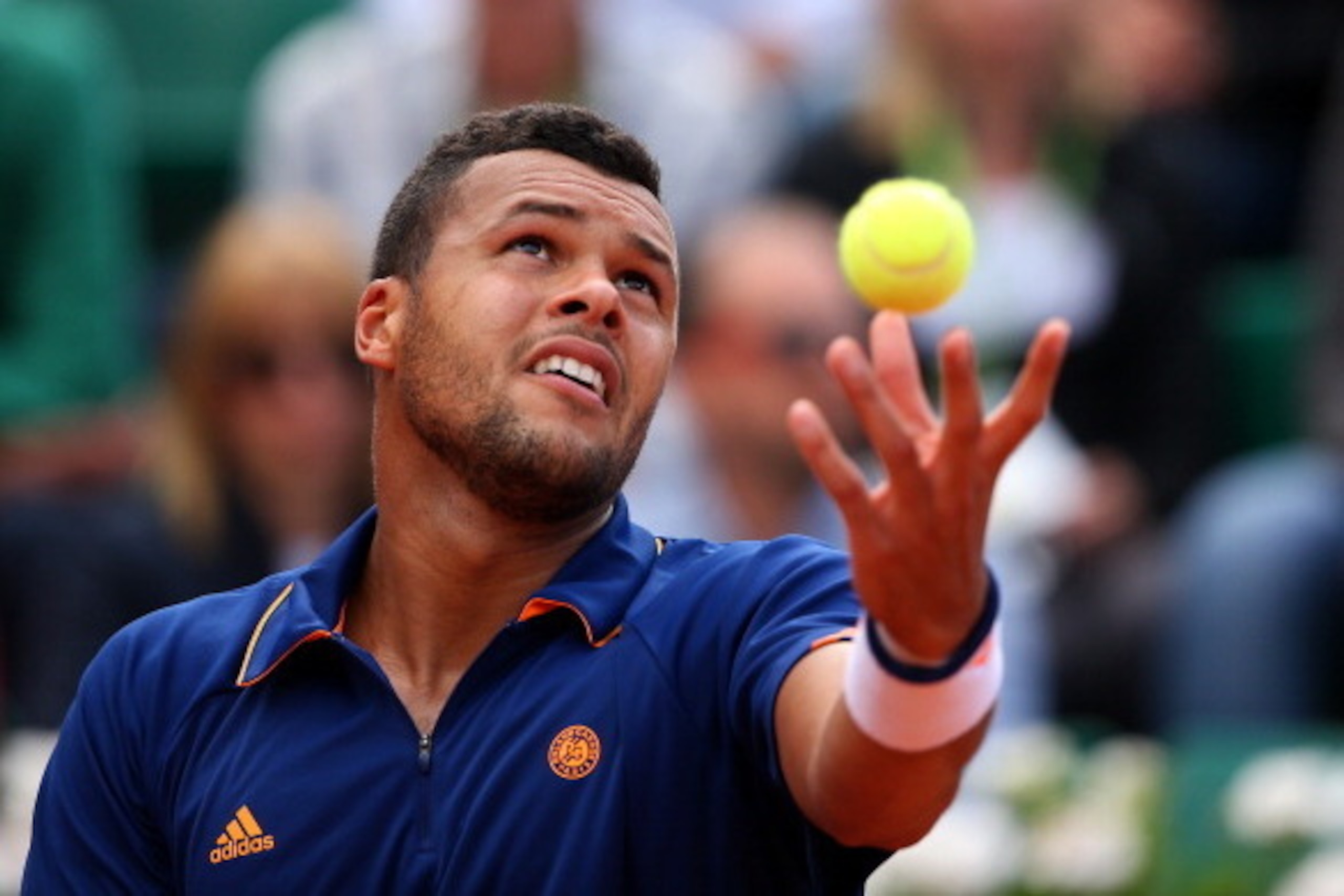 Jo-Wilfried Tsonga at the 2014 French Open.