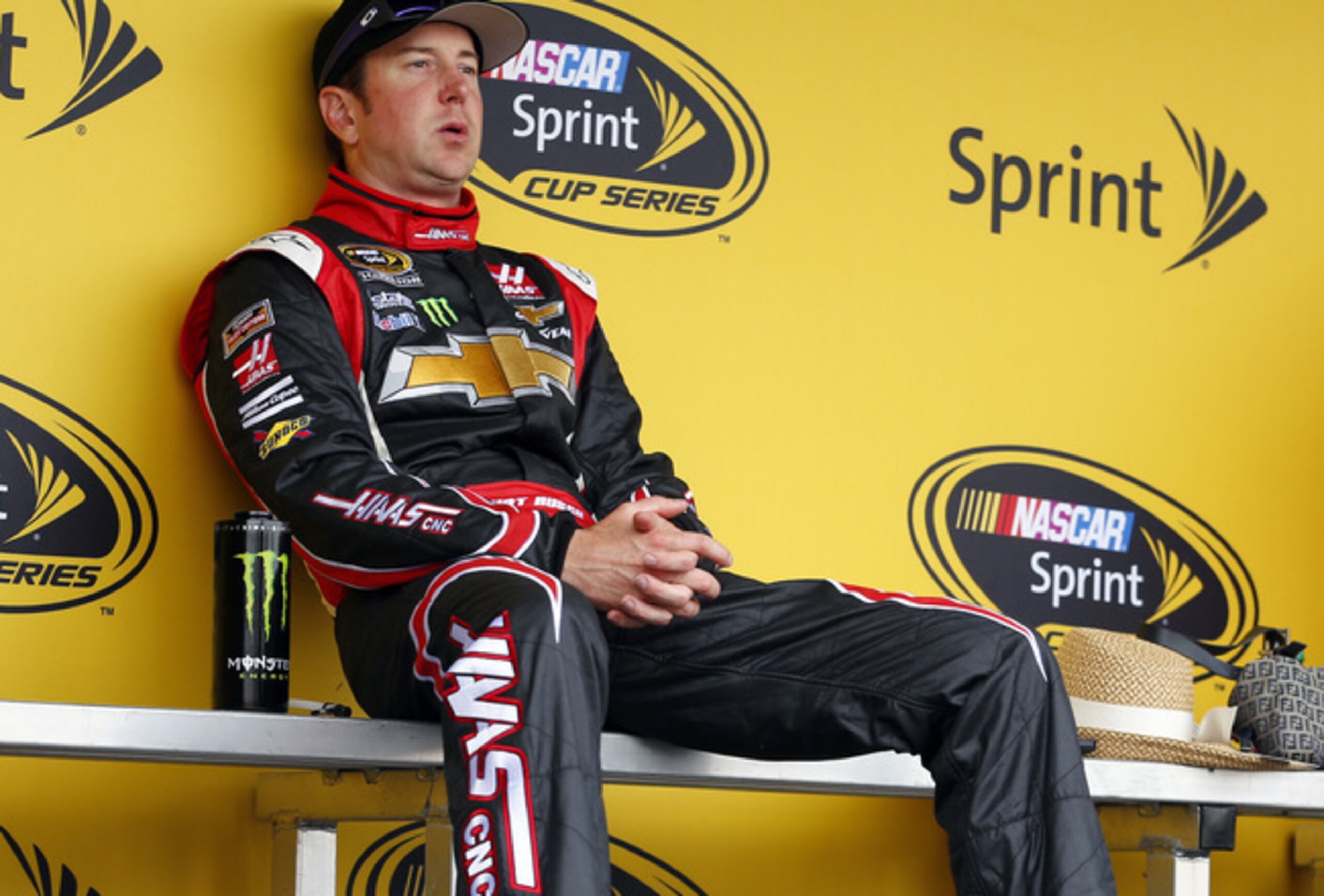 A post-Indy 500 Kurt Busch waits to be introduced to the crowd at Charlotte