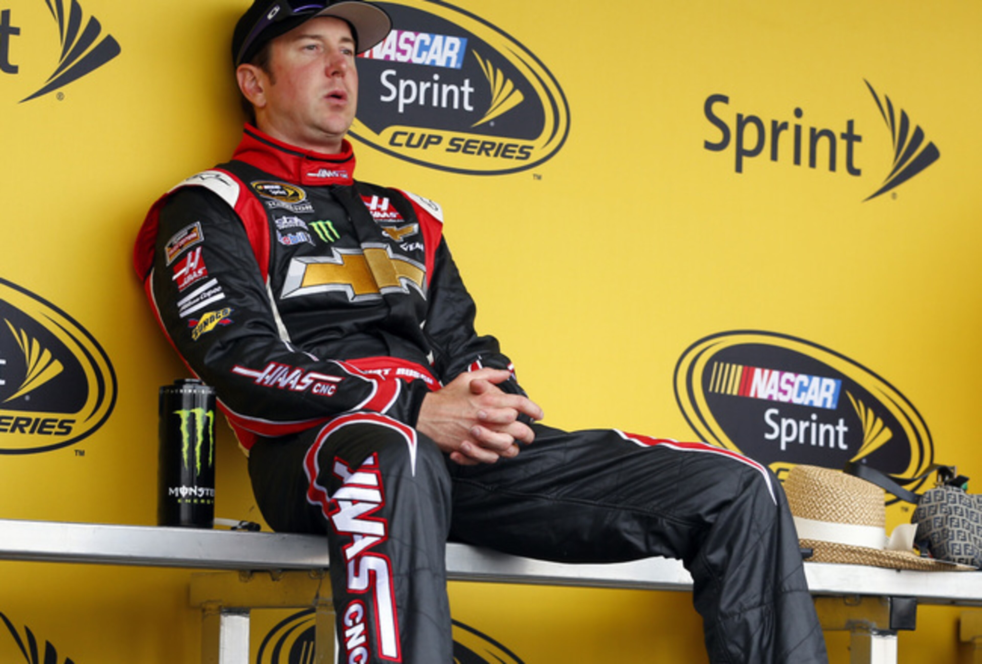 A post-Indy 500 Kurt Busch waits to be introduced to the crowd at Charlotte