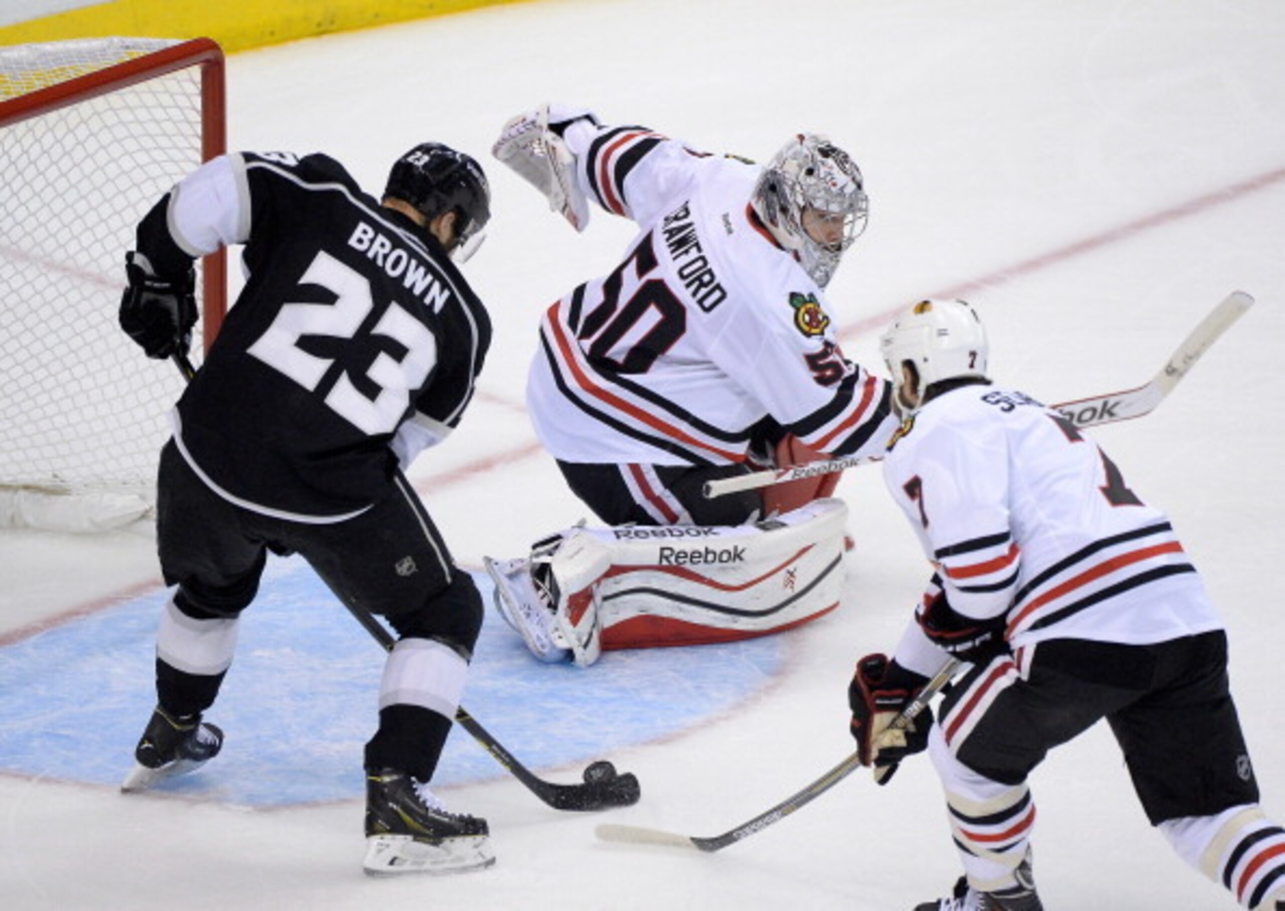 The Kings were in position to score on Corey Crawford.