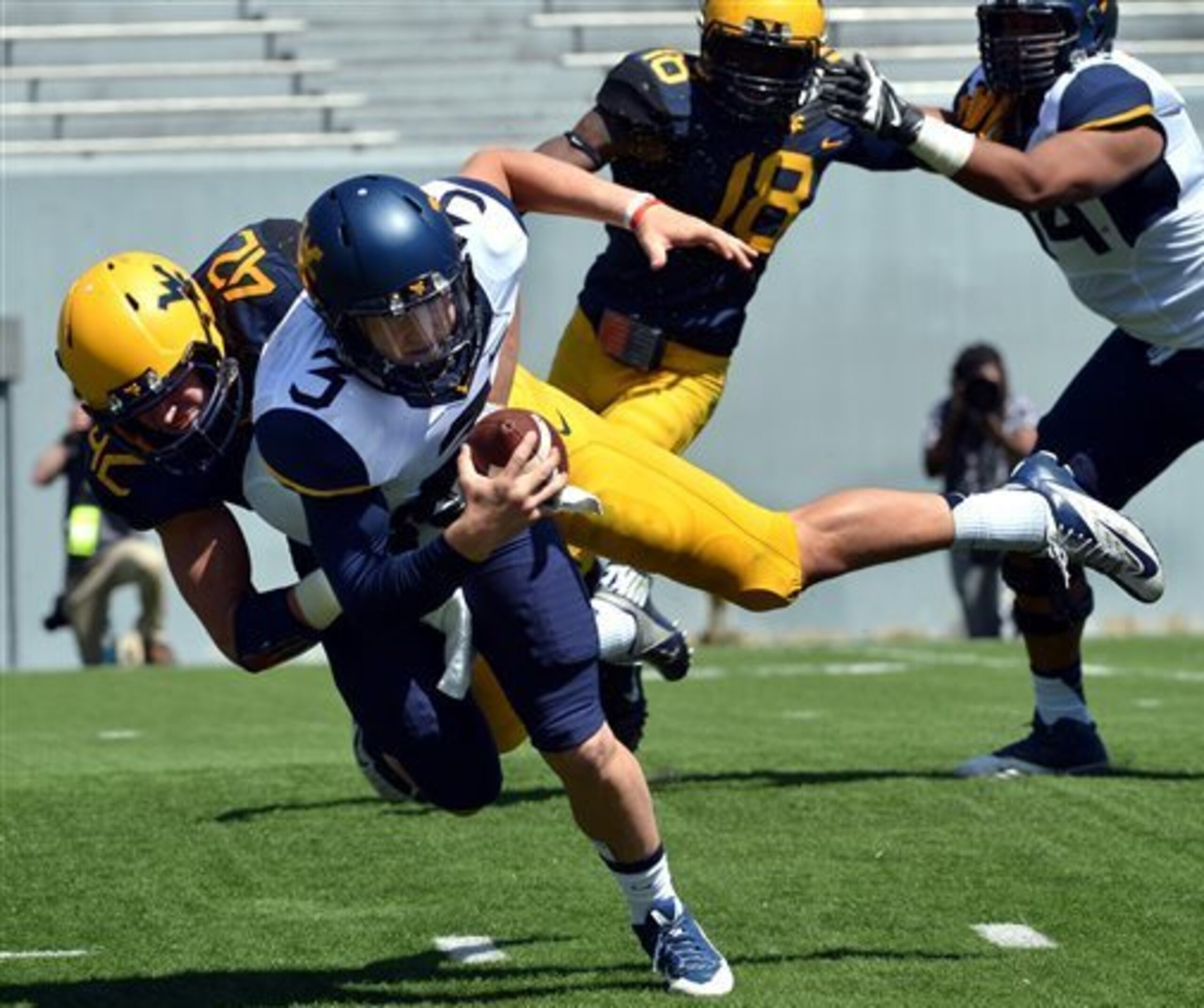 West Virginia has never faced Alabama in football.