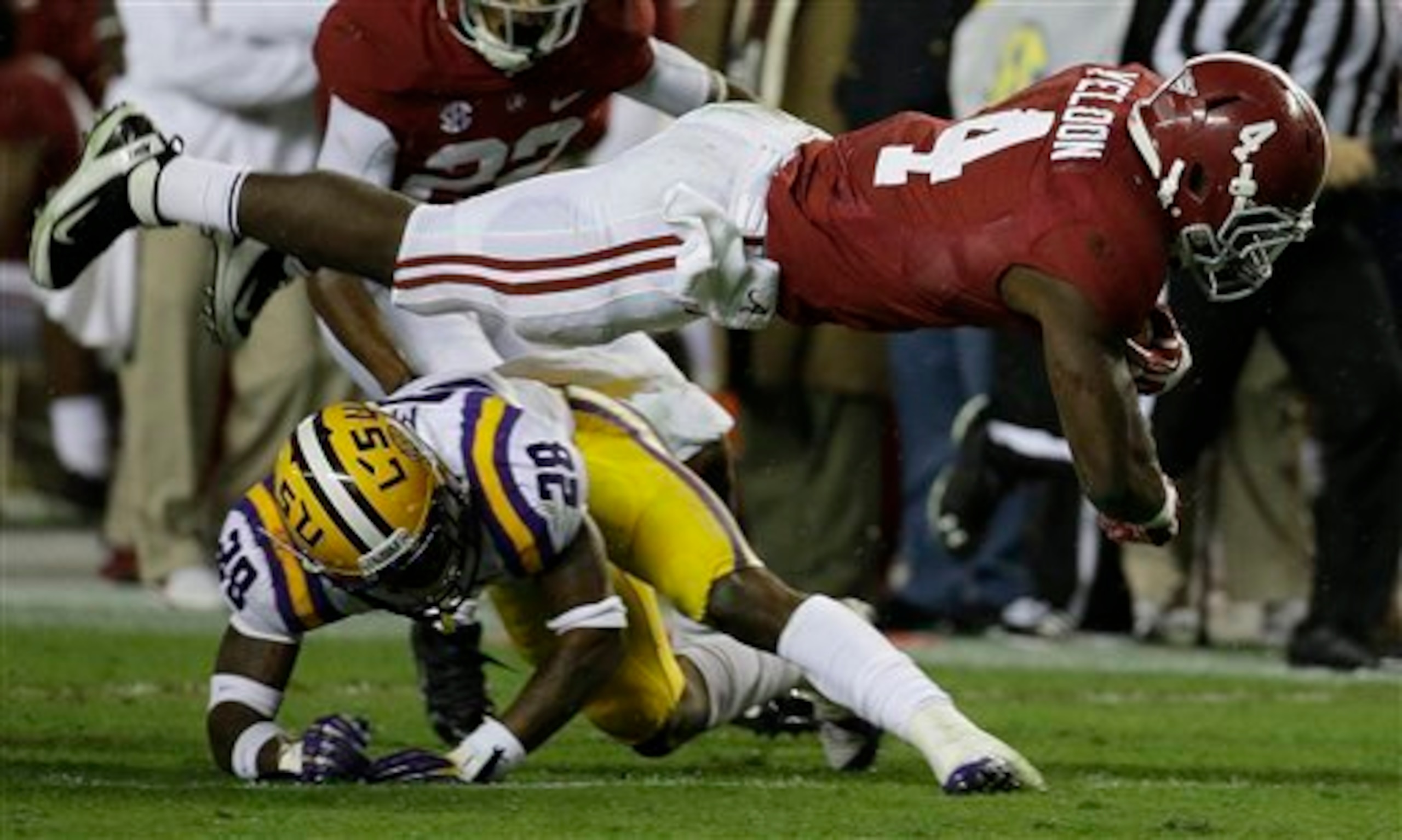 Alabama running back T.J. Yeldon and LSU defensive back Jalen Mills will both be back this season for their respective teams.