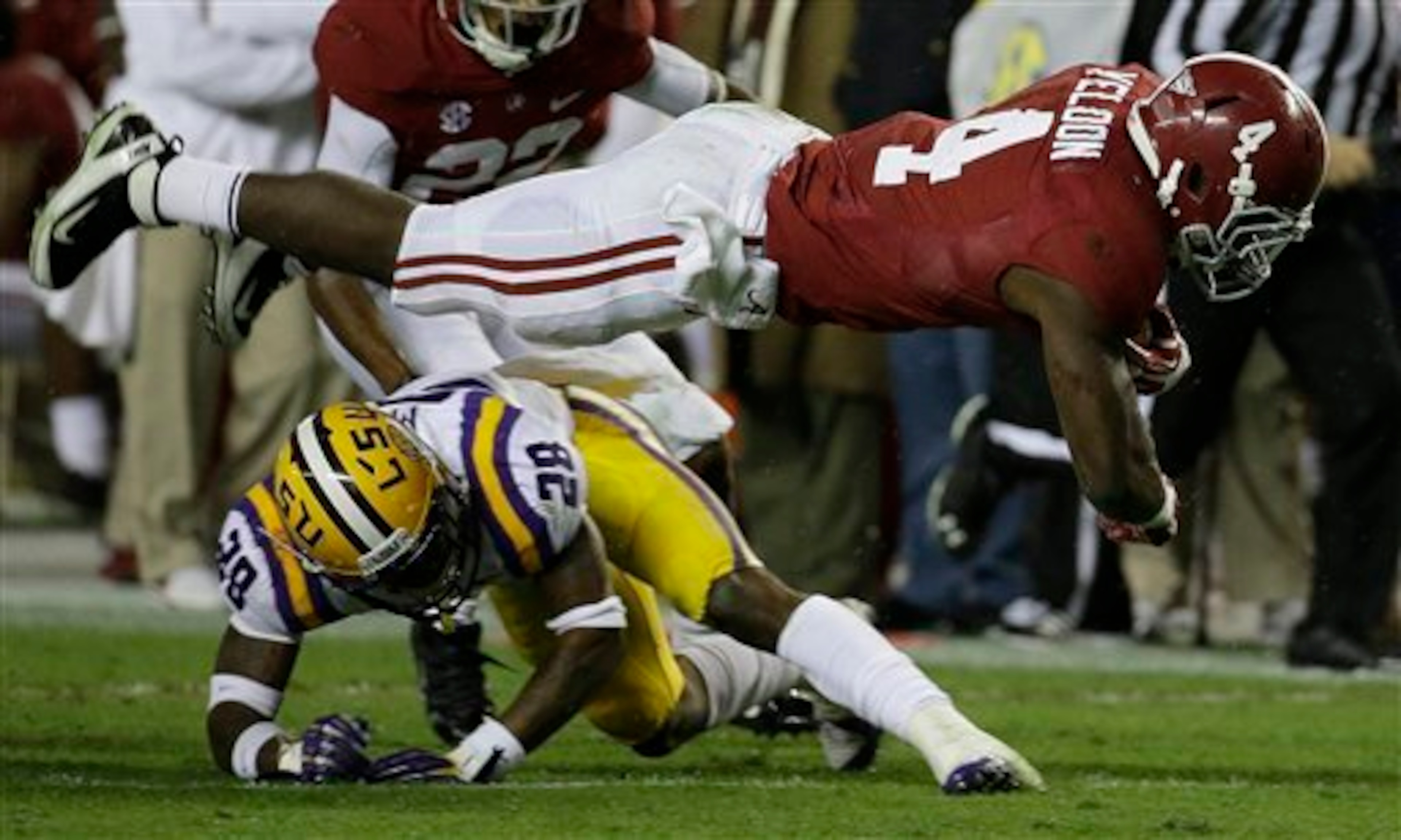 Alabama running back T.J. Yeldon and LSU defensive back Jalen Mills will both be back this season for their respective teams.