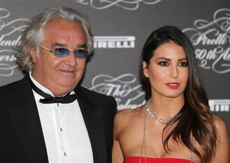 Flavio Briatore with his wife, Elisabetta Gregoraci.