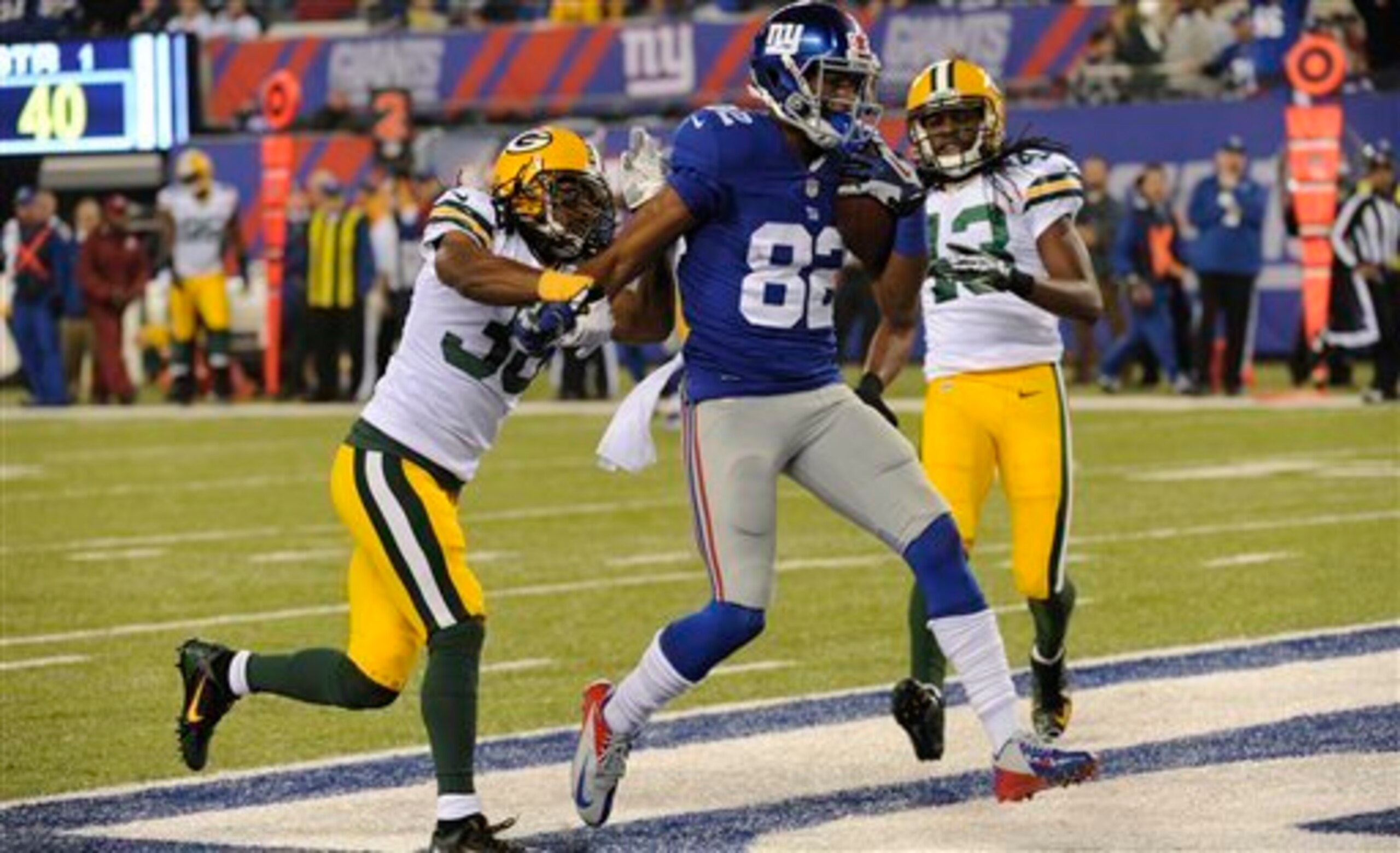 Rueben Randle doubled his touchdown total in 2013 compared to his rookie season.