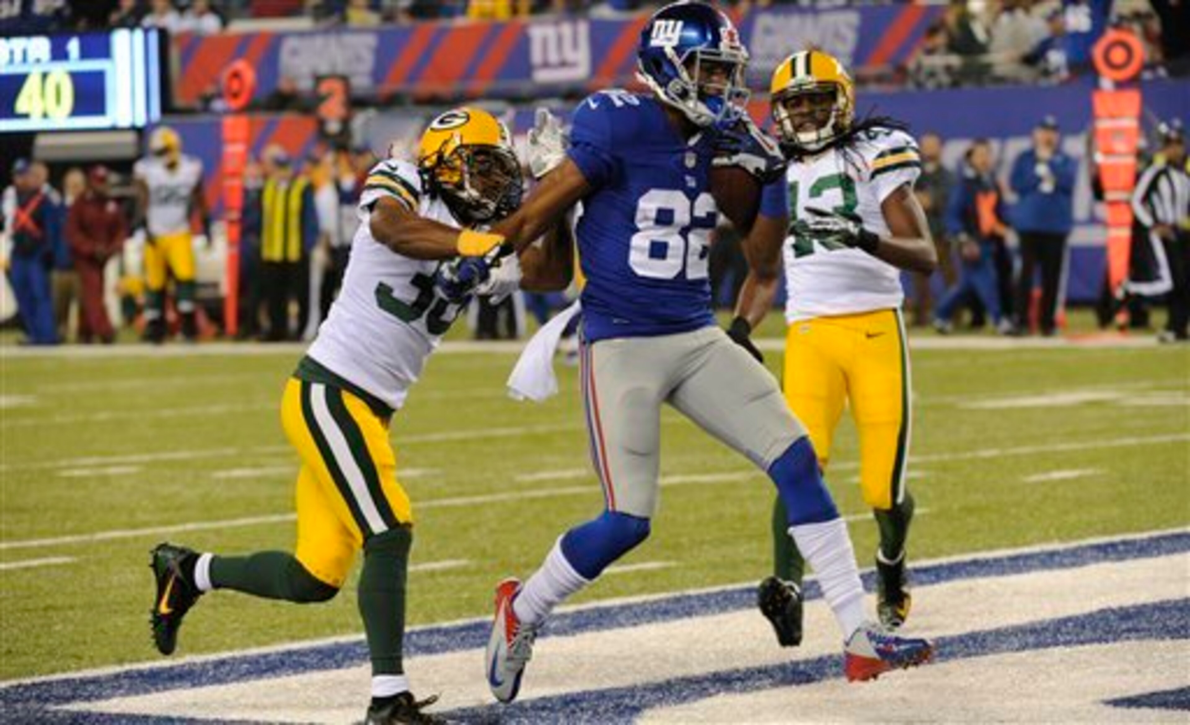 Rueben Randle doubled his touchdown total in 2013 compared to his rookie season.