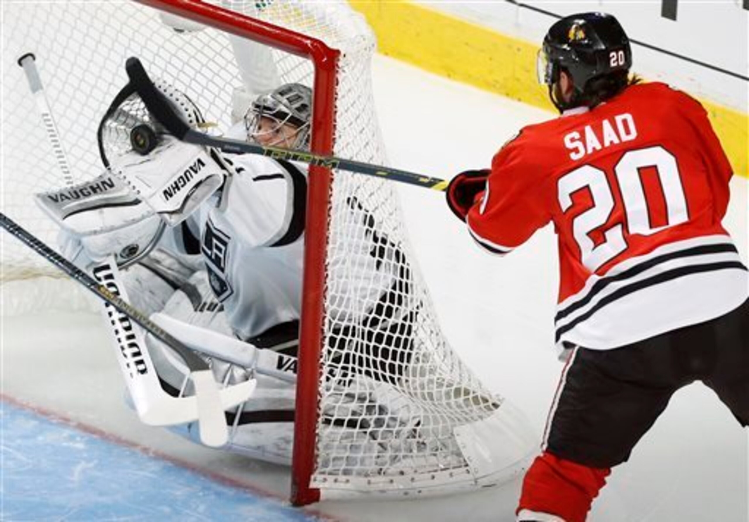 The Blackhawks put pressure on Quick and it paid off.