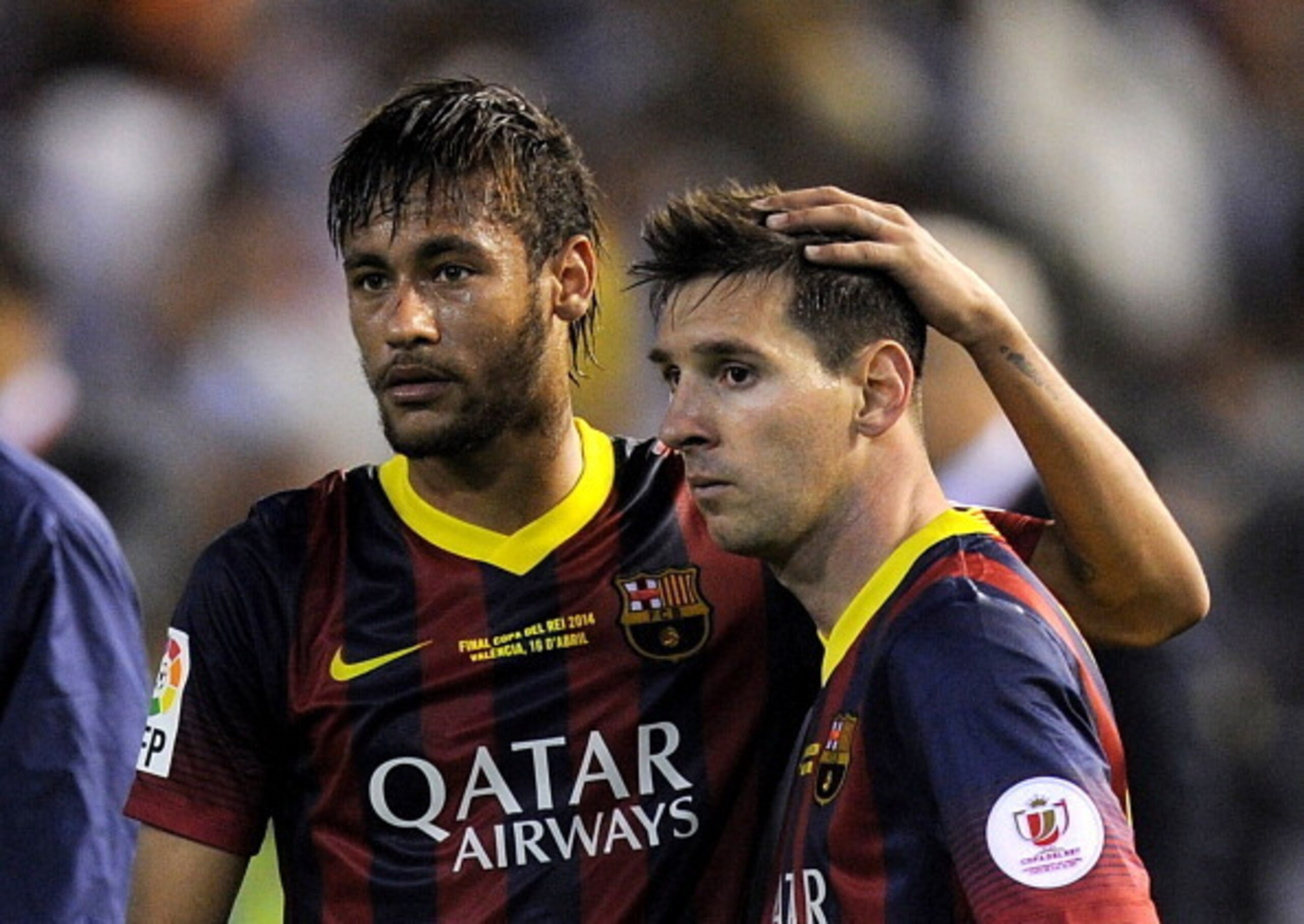 Who will "Lucho" go for to play alongside Neymar and Lionel Messi?
