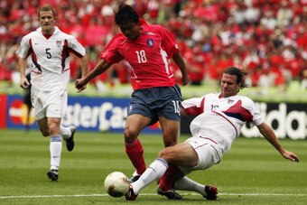 Agoos had no hesitation about getting stuck in.