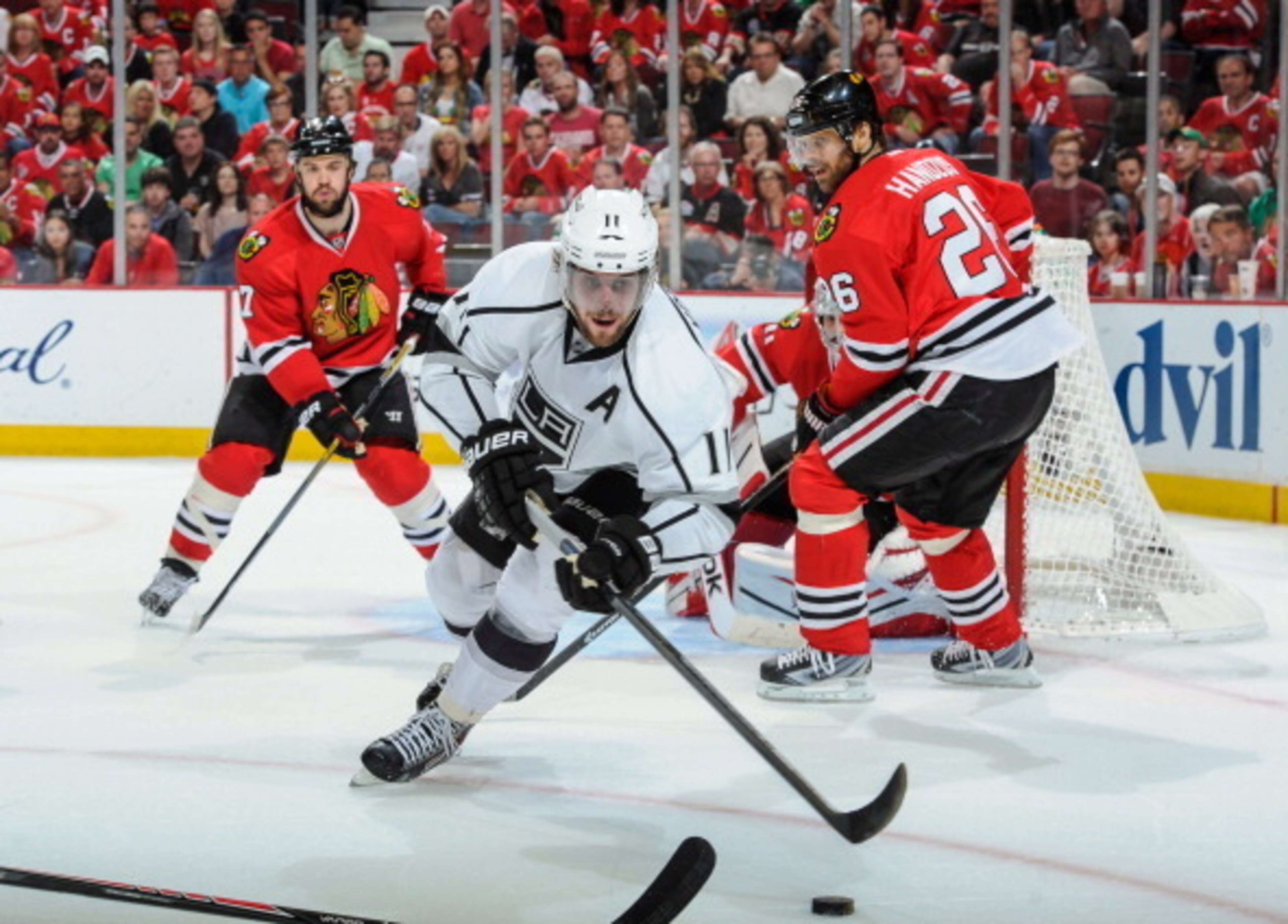 The Kings and Blackhawks were very evenly matched.