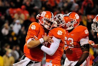 Quarterback Cole Stoudt celebrating a touchdown in 2013