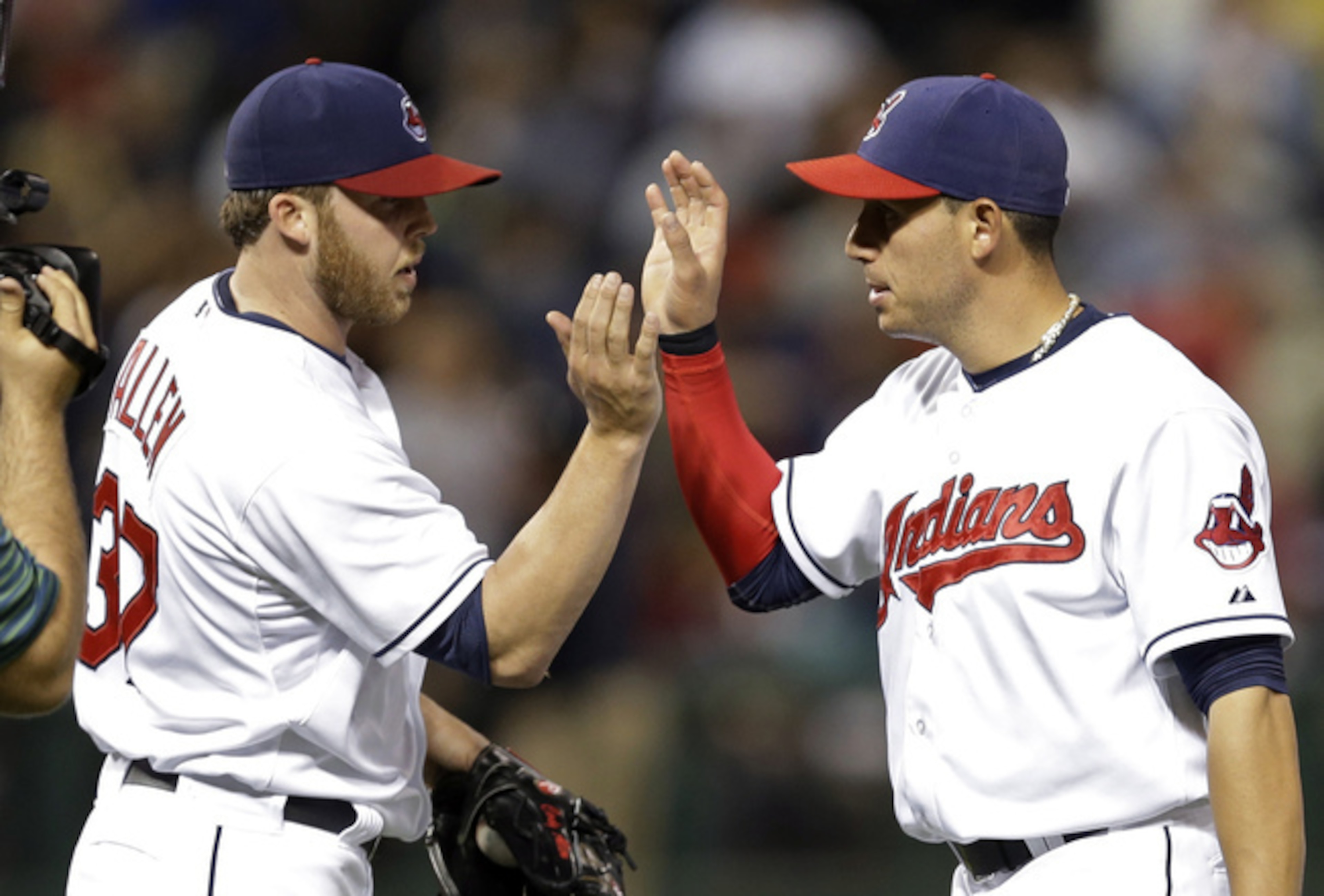 Codey Allen (left) appears to have earned a shot to close in Cleveland. If he's a free agent in your league, make the add.