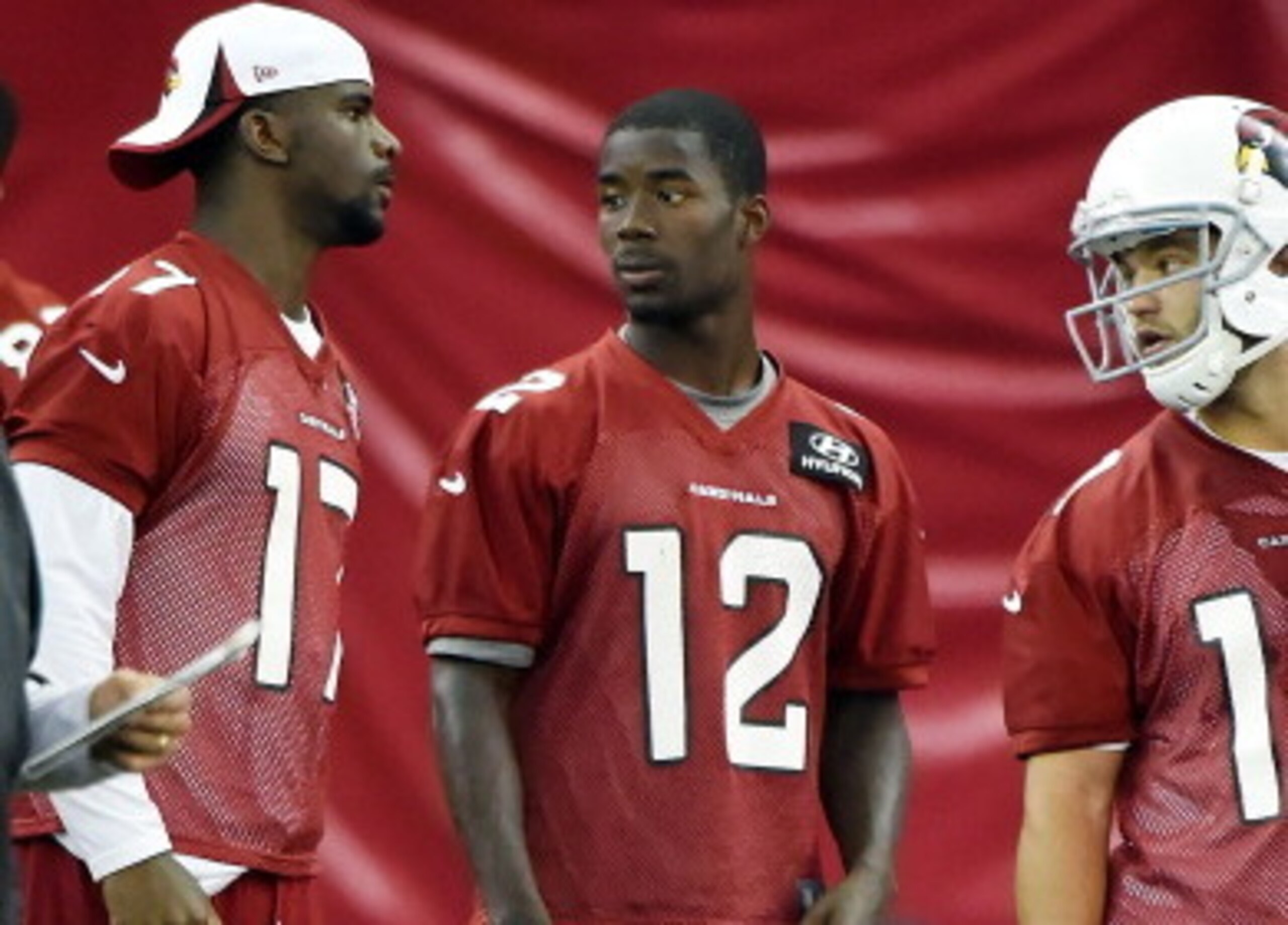 John Brown (center, No. 12) could earn a lot of playing time early.
