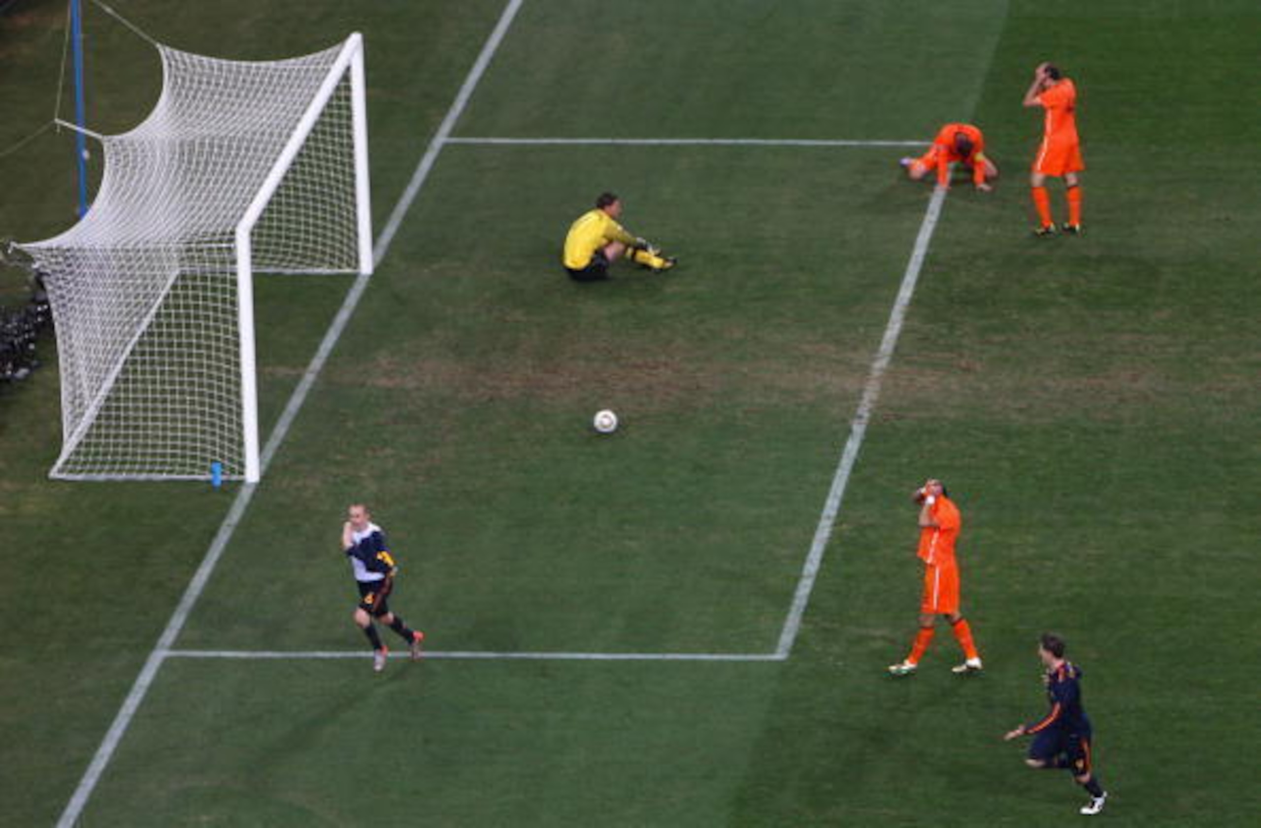 Spain beat the Netherlands in the 2010 final.