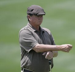 BIRMINGHAM, AL - MAY 17:  Mike Donald waits his turn to putt on the 13th green during round two of the Regions Charity Classic at the Ross Bridge Golf Resort on May 17, 2008 in Birmingham, Alabama. (Photo by Dave Martin/Getty Images)