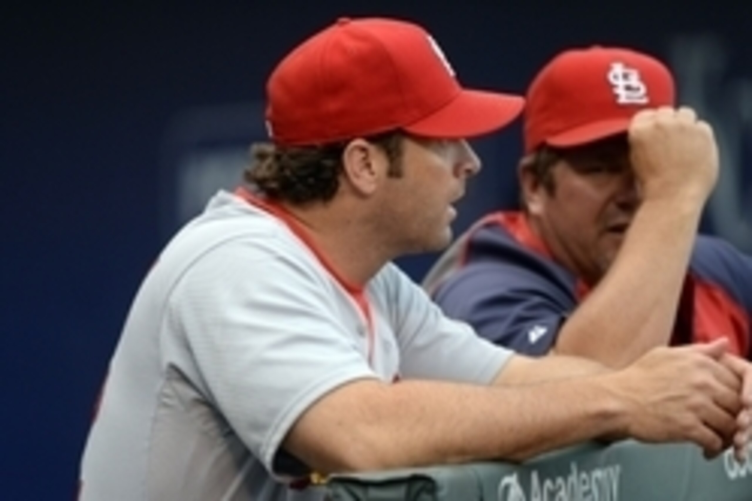 Cardinals manager Mike Matheny watches from the dugout in a game against the Royals on June 4.